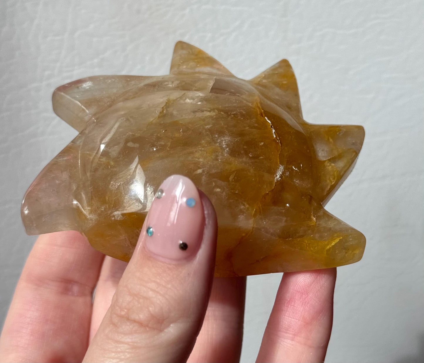 Gorgeous Golden Healer Sun Cut Base Carving | Hematite Sun | Cut Base Sun Carving from Brazil