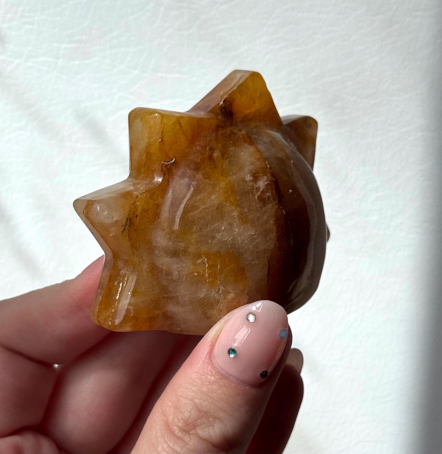 Gorgeous Golden Healer Sun Cut Base Carving | Hematite Sun | Cut Base Sun Carving from Brazil