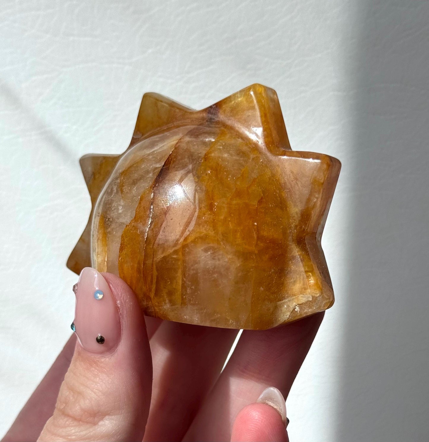 Gorgeous Golden Healer Sun Cut Base Carving | Hematite Sun | Cut Base Sun Carving from Brazil