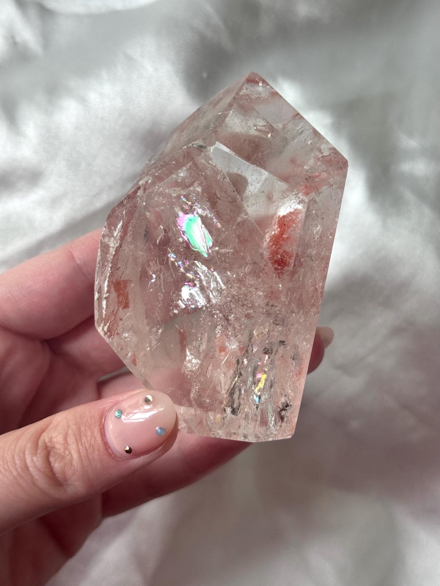 Stunning Pink Lithium Lemurian Freeform from Brazil | Polished Pink Lemurian