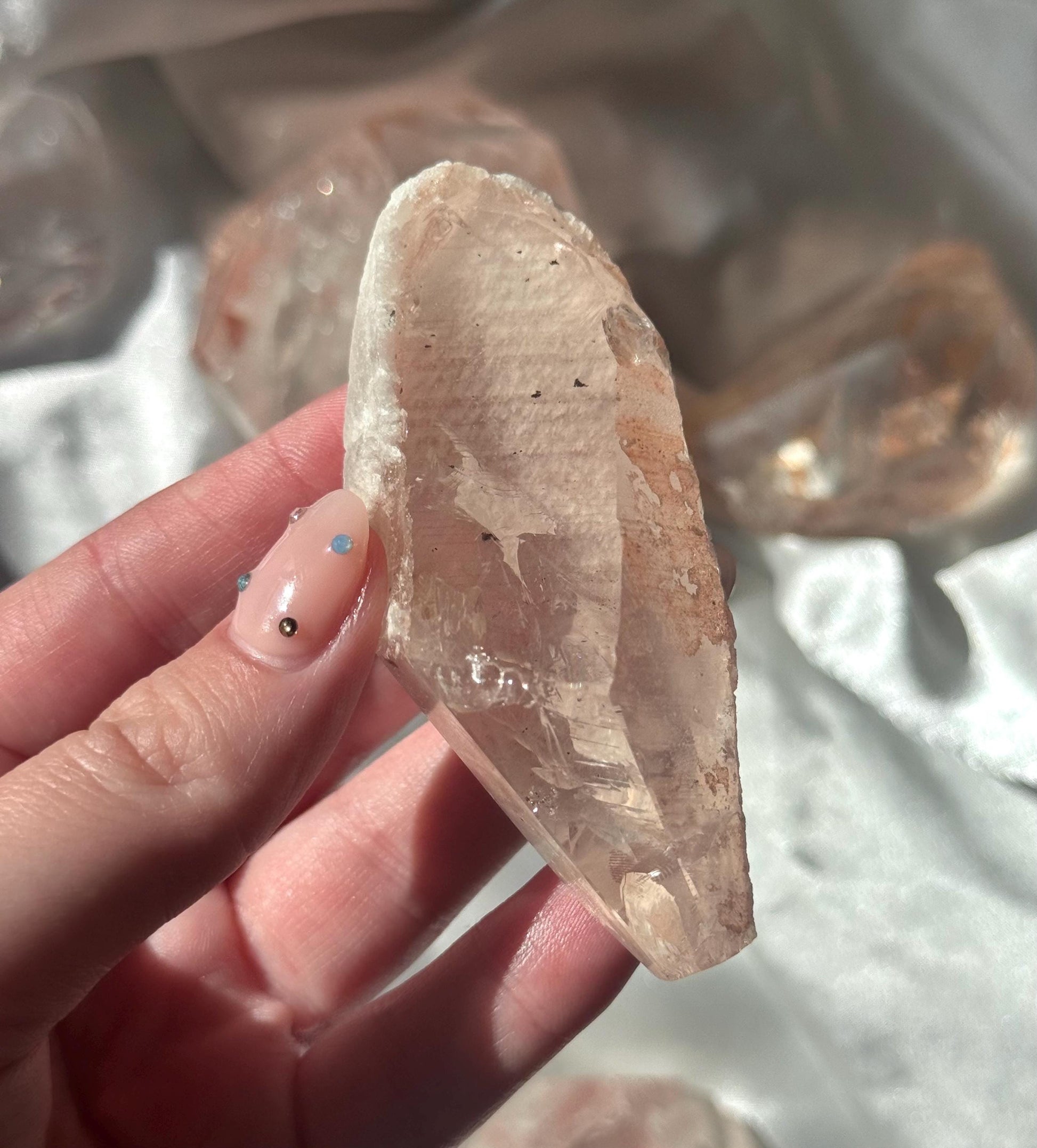 Stunning Pink Lithium Lemurian Freeform from Brazil | Polished Pink Lemurian Carving