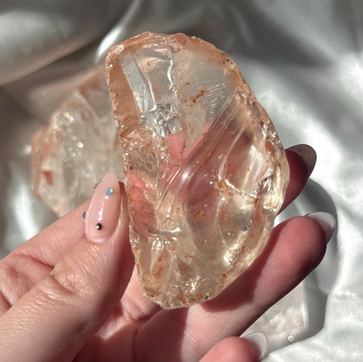Stunning Pink Lithium Lemurian Freeform from Brazil | Polished Pink Lemurian Carving