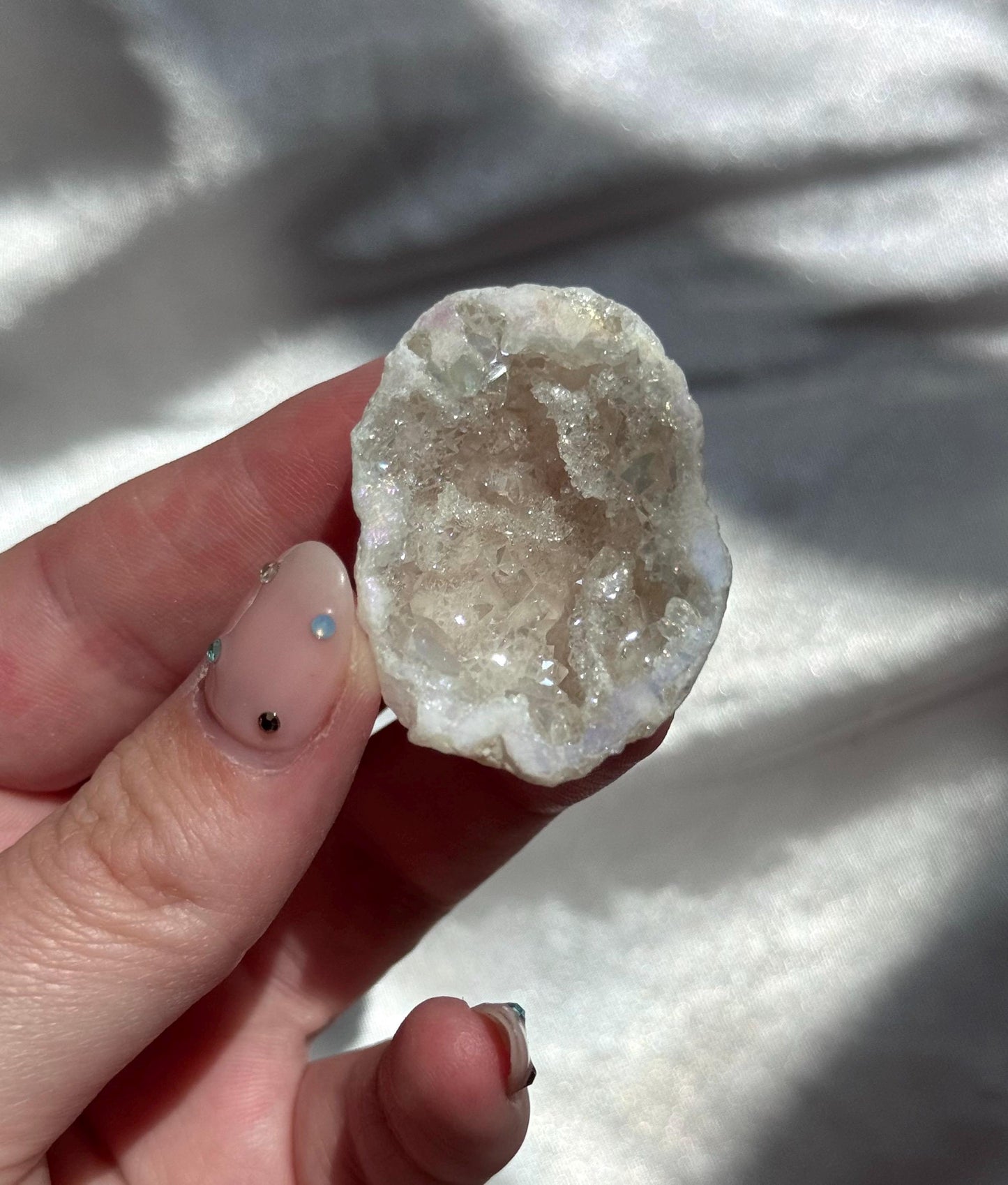 ONE (1) Angel Aura Quartz Geode from Moroccan Quartz Geode Intuitively Chosen