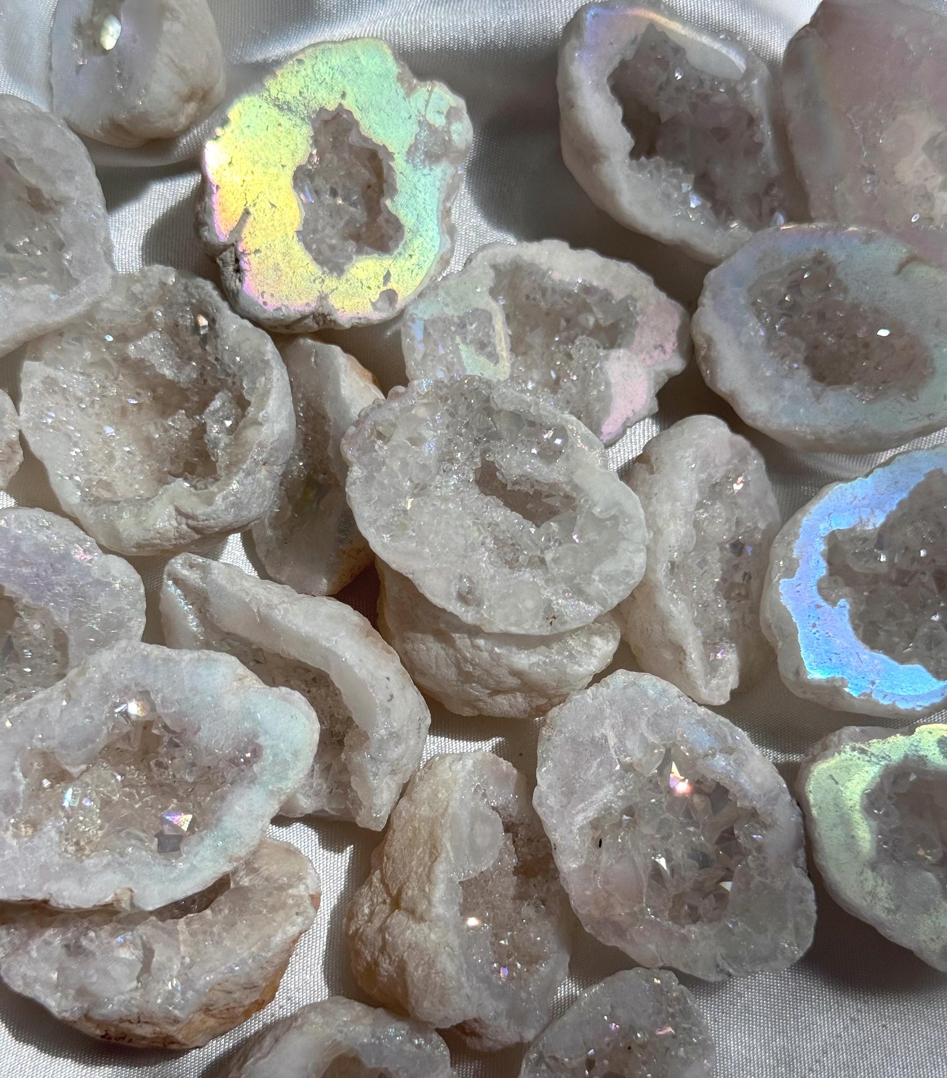 ONE (1) Angel Aura Quartz Geode from Moroccan Quartz Geode Intuitively Chosen