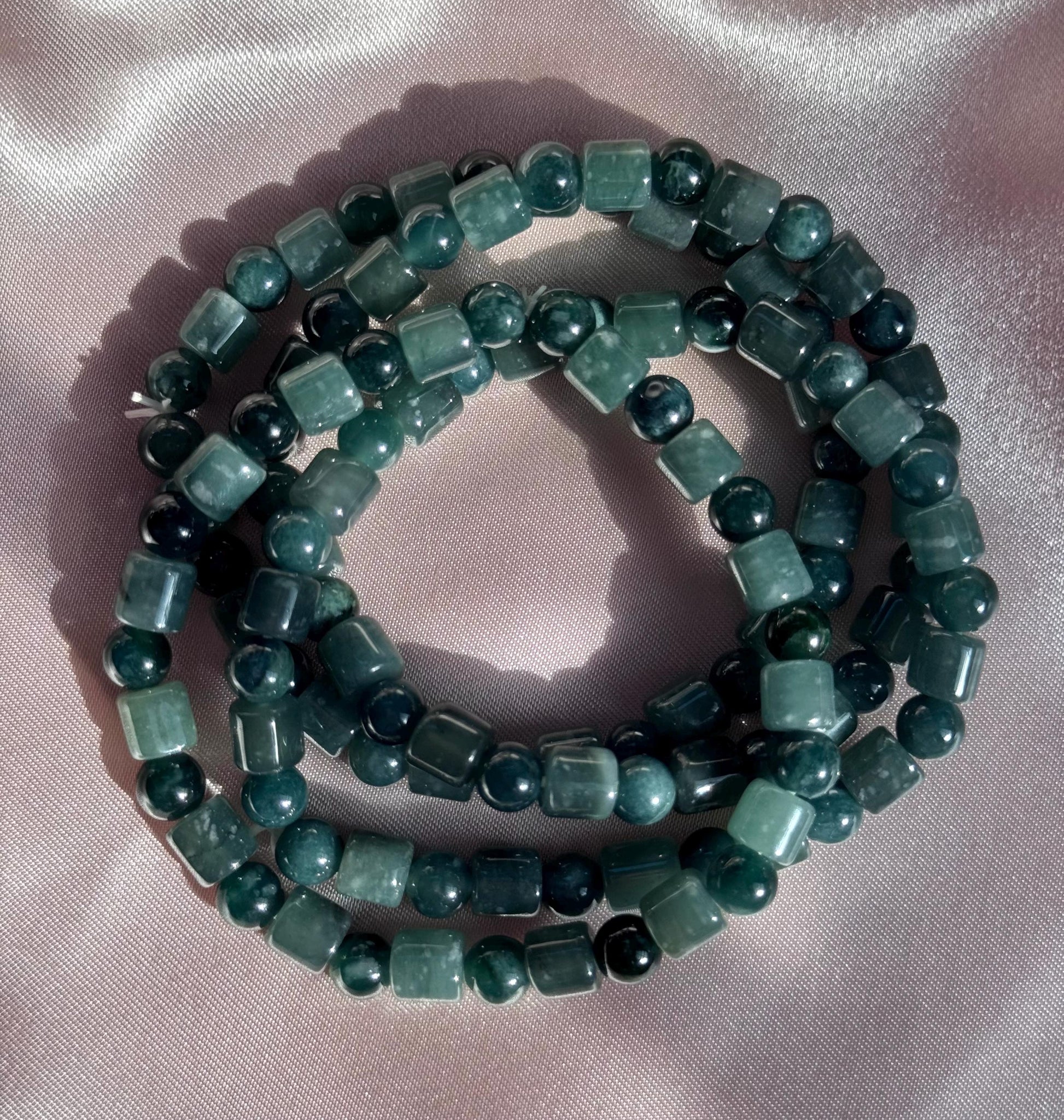 Beautiful Jade Bracelet | Green Jadeite Beaded Bracelet Nephrite Jadeite