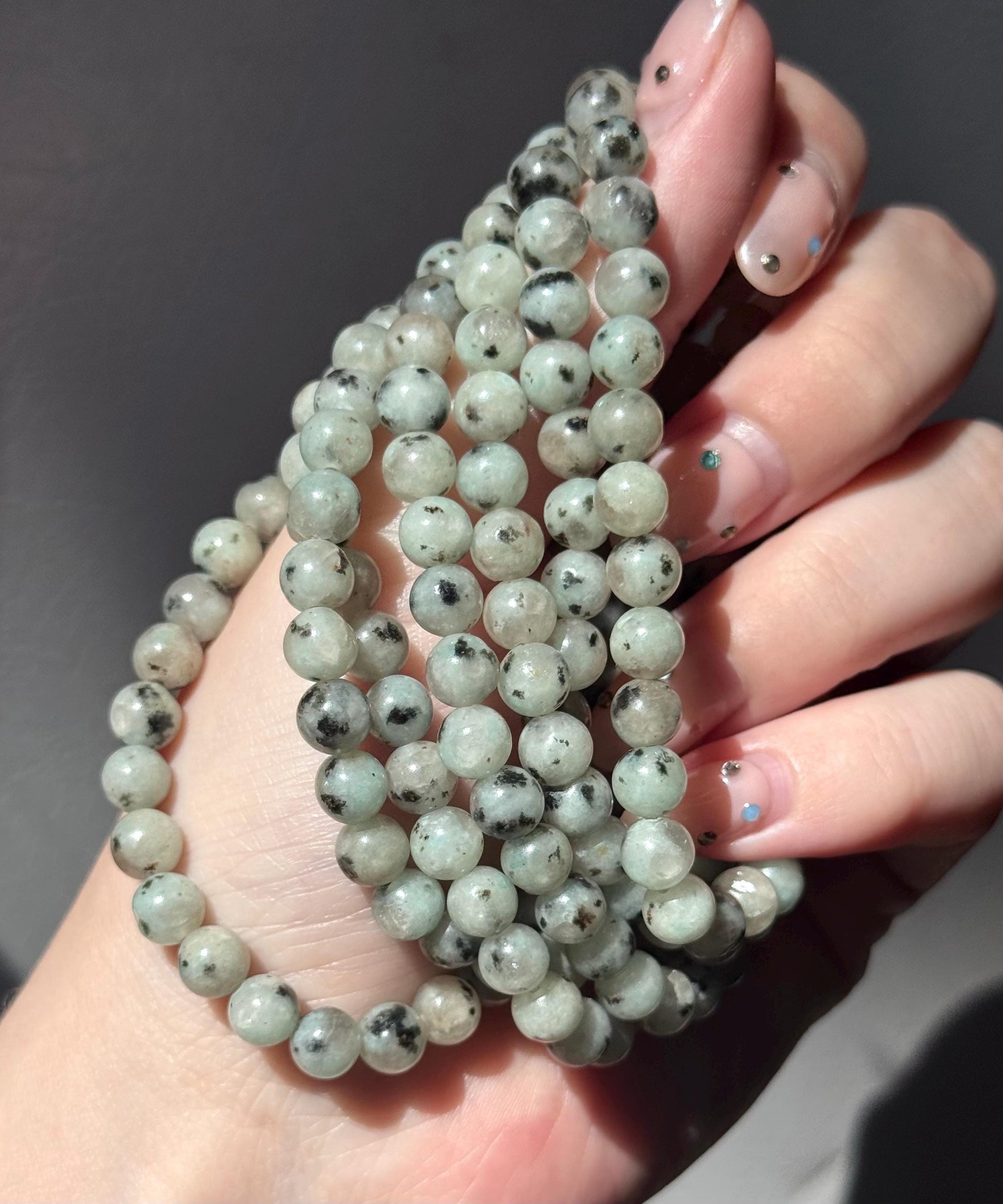Beautiful Kiwi Jasper Bracelet | 6mm Kiwi Jasper Beaded Bracelets Gemstone Jewelry