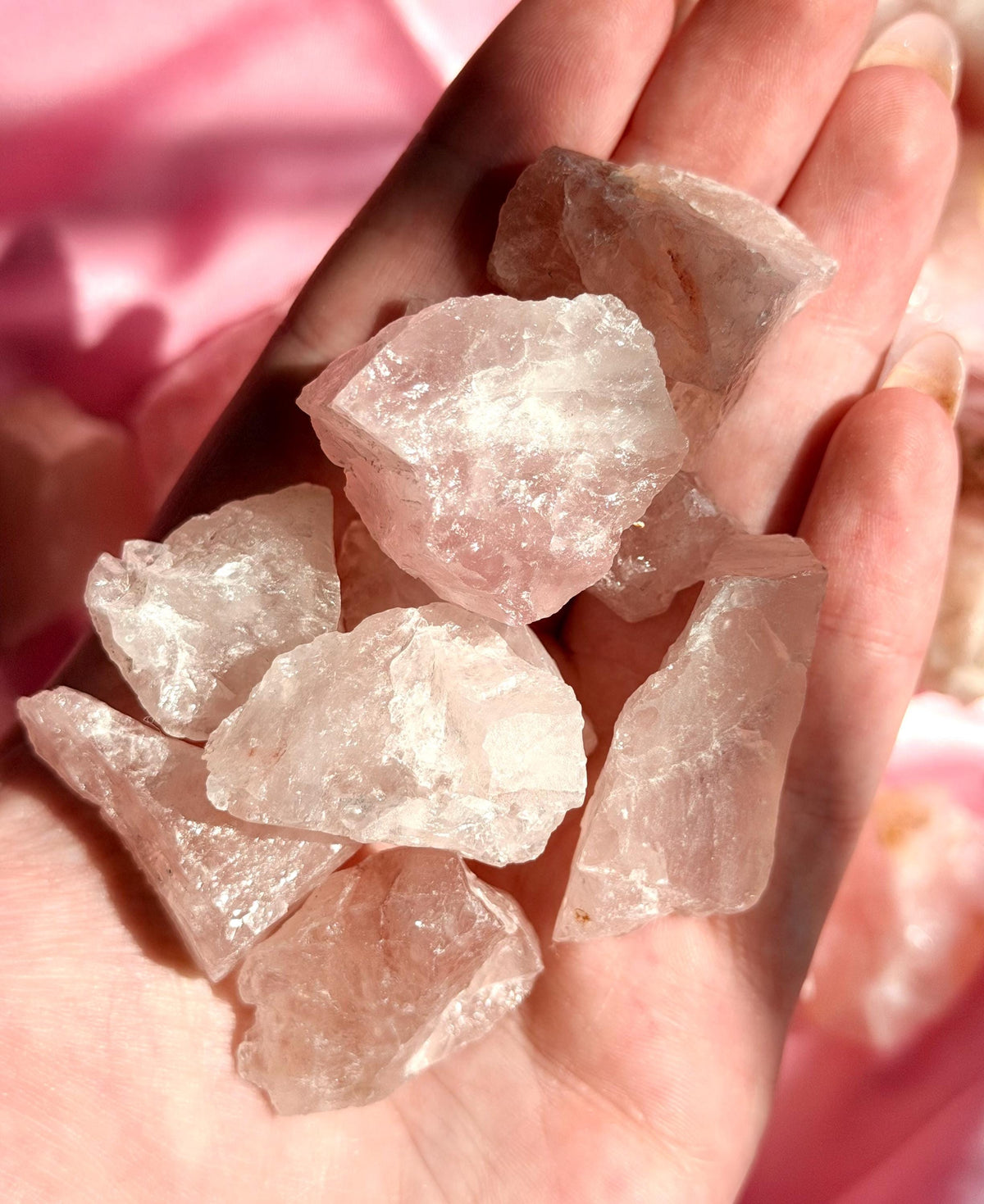 One (1) Rose Quartz Chunk from Brazil | Rough Rose Quartz Raw Rose Quartz Intuitively Chosen