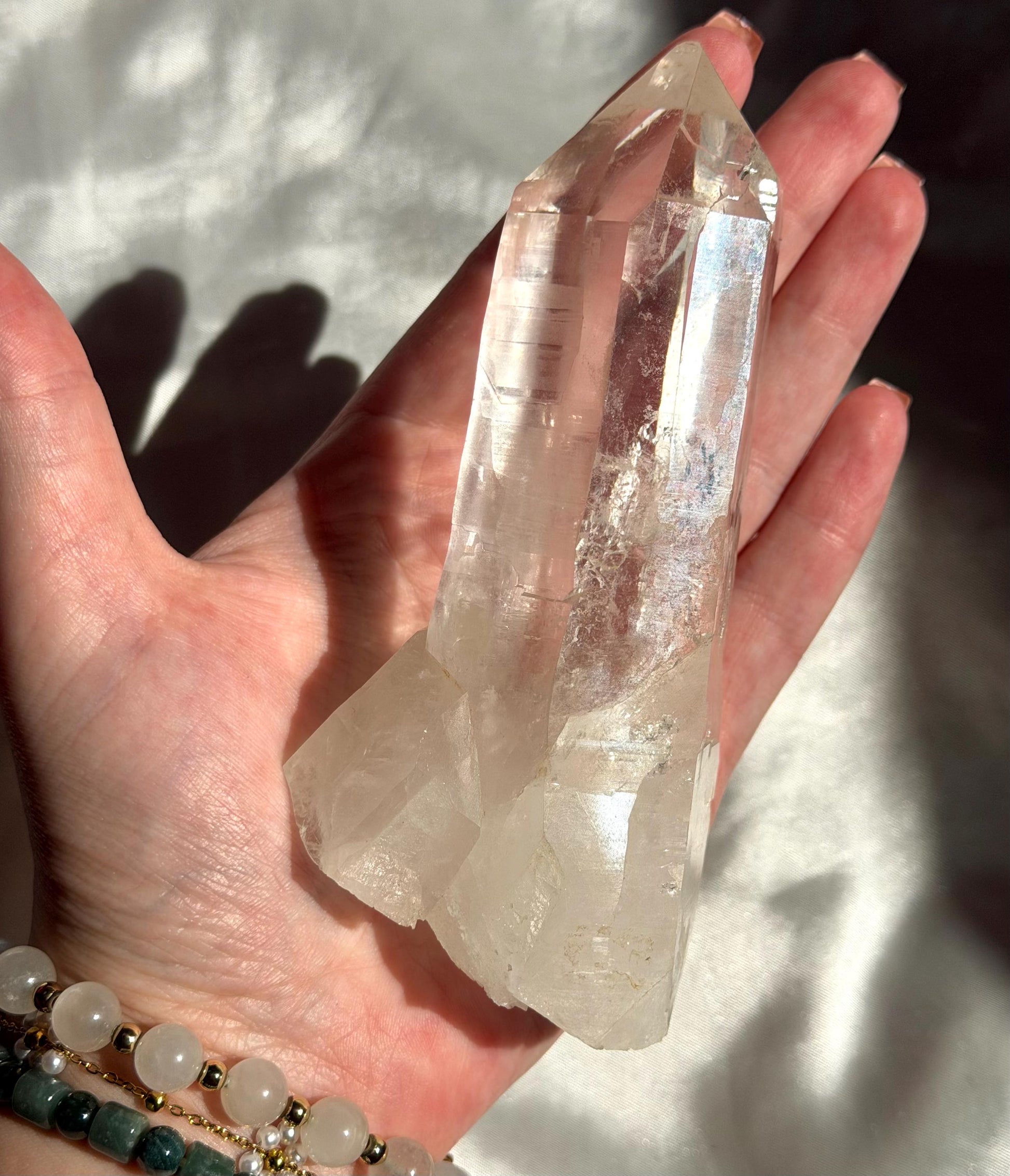 AAA Lemurian Clear Quartz Point from Congo | Raw Clear Quartz Generator