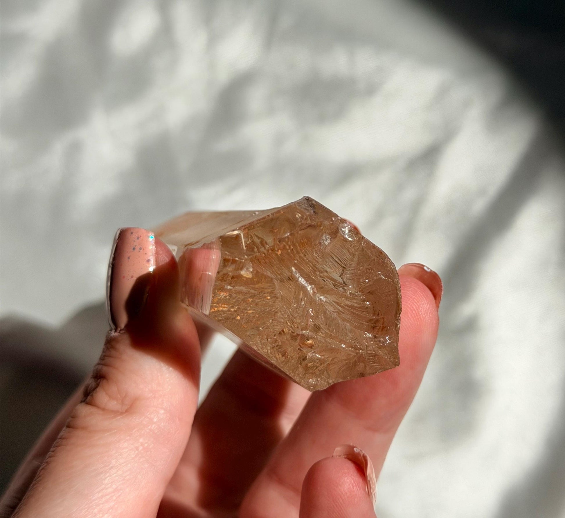 Beautiful Clear Quartz Point from Congo with Iron Inclusions | High Quality Quartz Generator