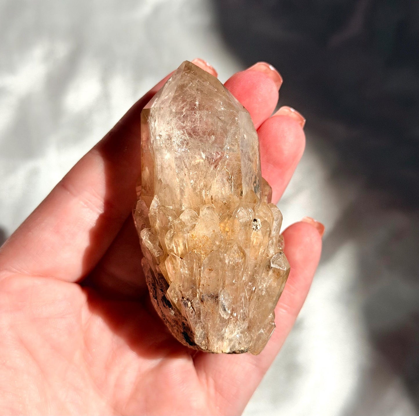 Beautiful Kundalini Citrine Elestial Cluster from Congo | Natural Citrine Points