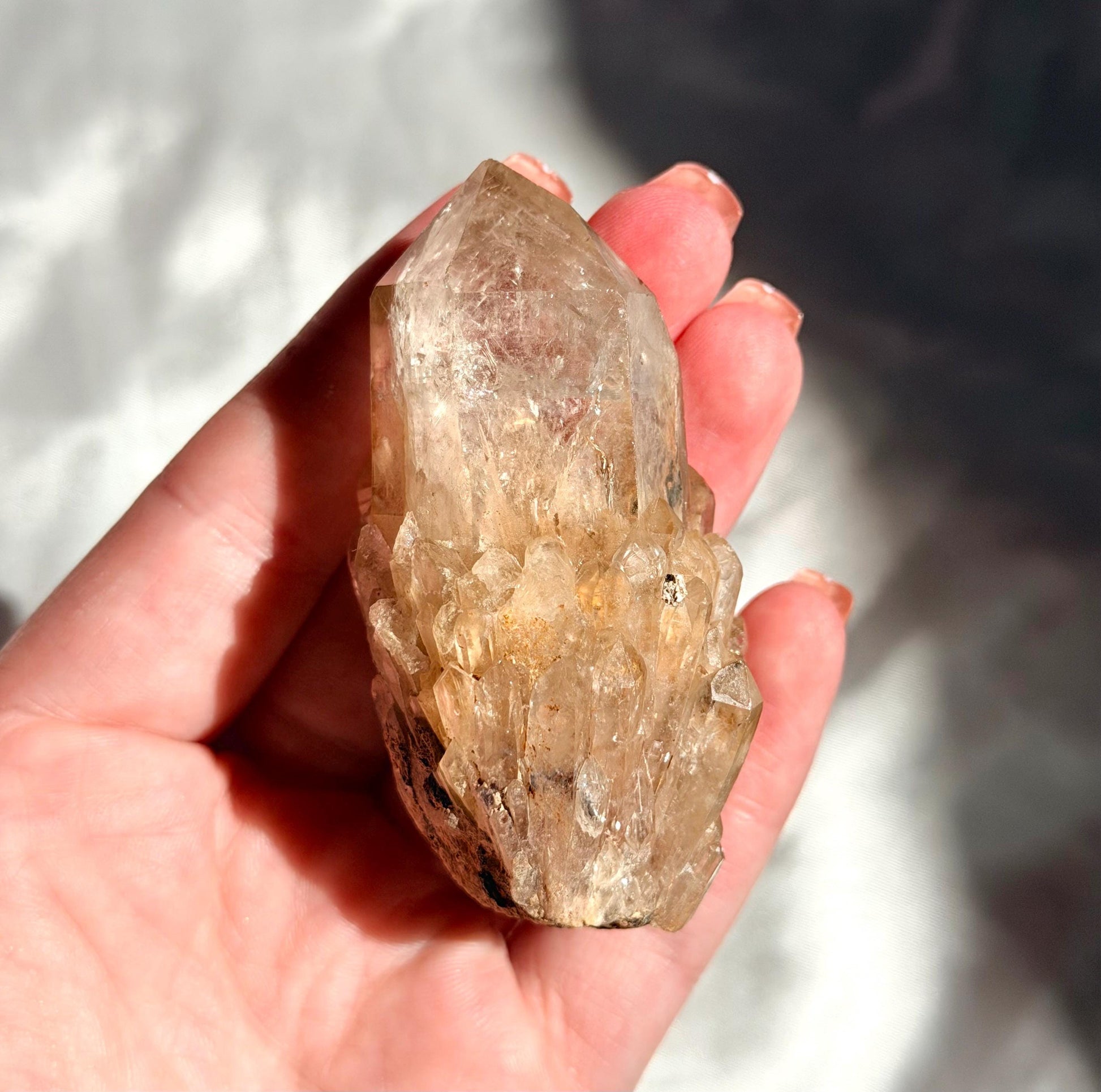 Beautiful Kundalini Citrine Elestial Cluster from Congo | Natural Citrine Points