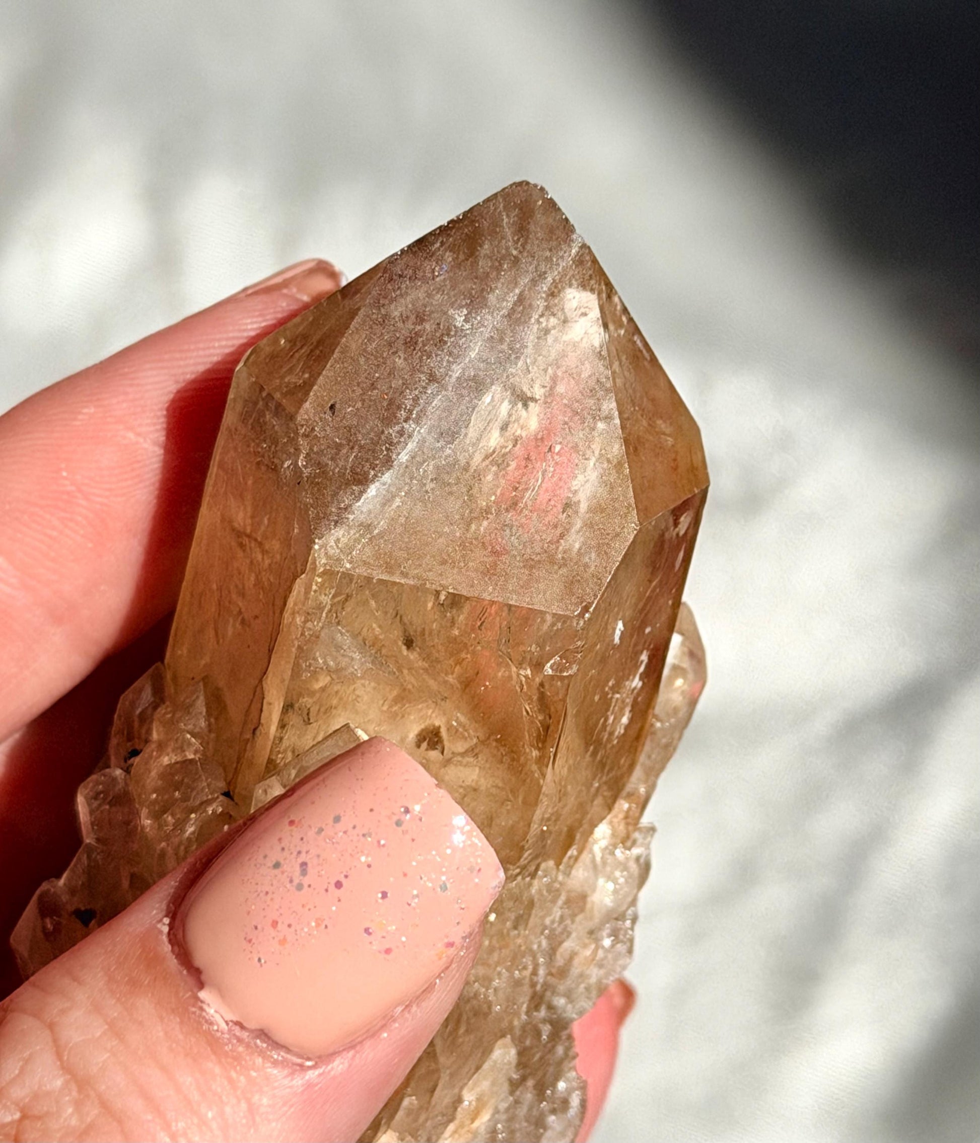 Beautiful Kundalini Citrine Elestial Cluster from Congo | Natural Citrine Points