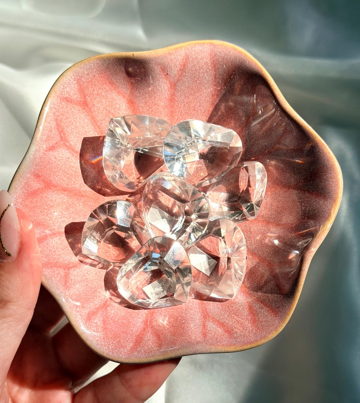 Clear Quartz Heart Crystal | Faceted Quartz Heart Carving | AAA Grade Gemstone Heart