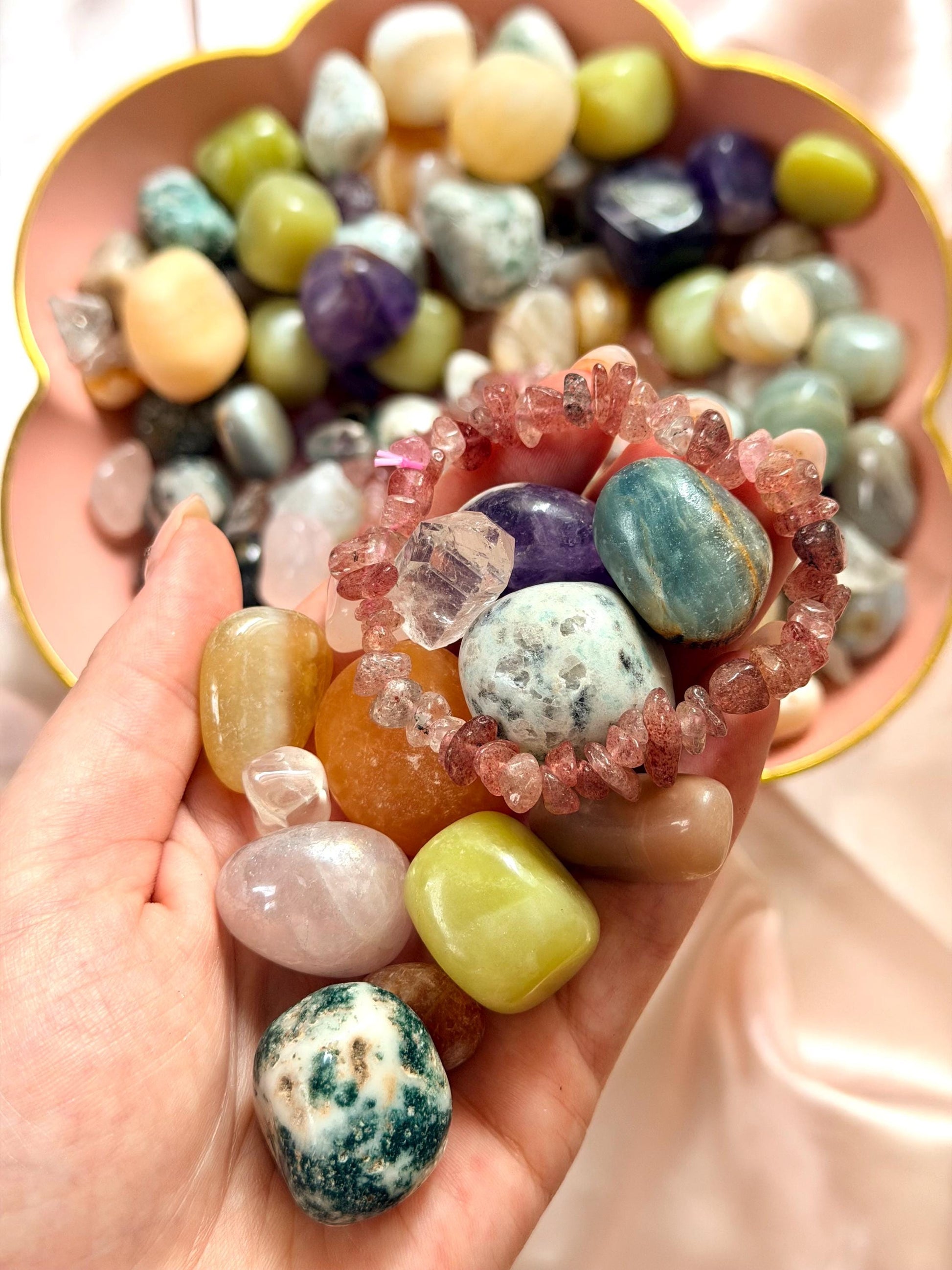 Vibrant Crystal Mix | Bloom & Glow Crystal Confetti Scoops | Lucky Scoop Crystal Scoop