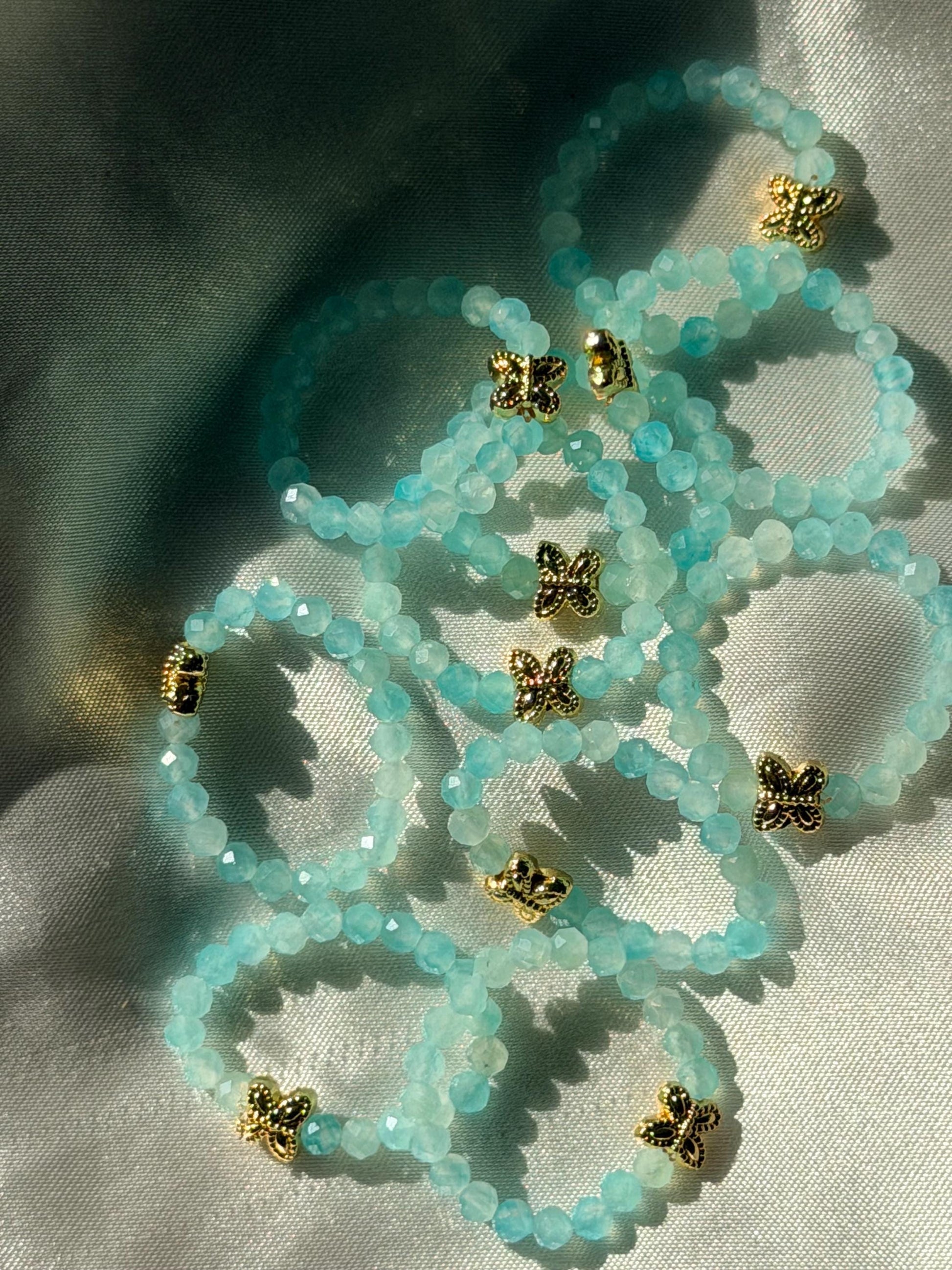 Beautiful Amazonite Beaded Rings | One (1) Amazonite Ring | Gemstone Ring | Crystal Beaded Rings