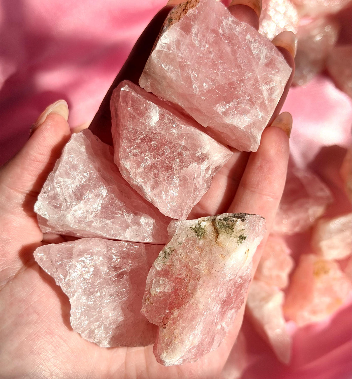 One (1) Rose Quartz Chunk from Brazil | Rough Rose Quartz Raw Rose Quartz Intuitively Chosen