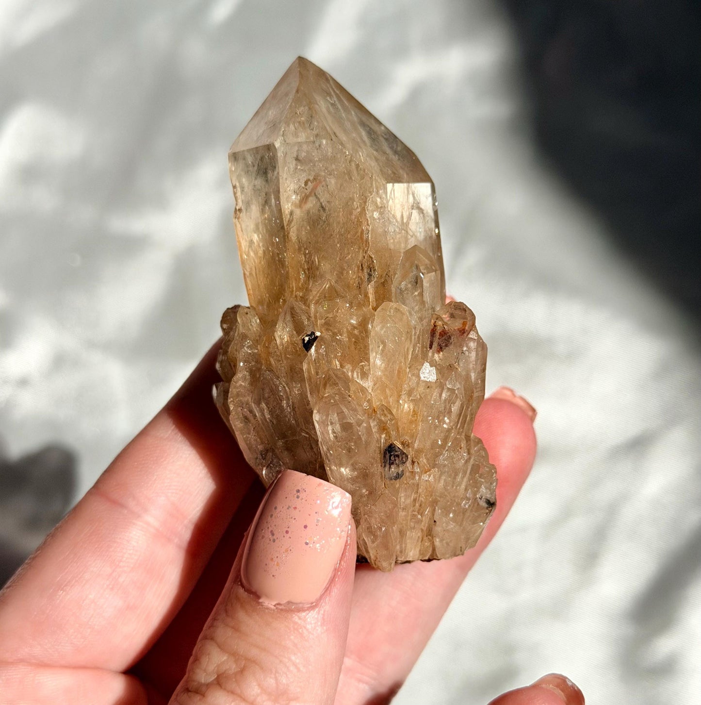 Beautiful Kundalini Citrine Elestial Cluster from Congo | Natural Citrine Points