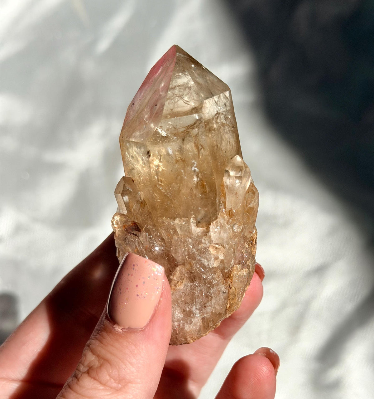 Beautiful Kundalini Citrine Elestial Cluster from Congo | Natural Citrine Points