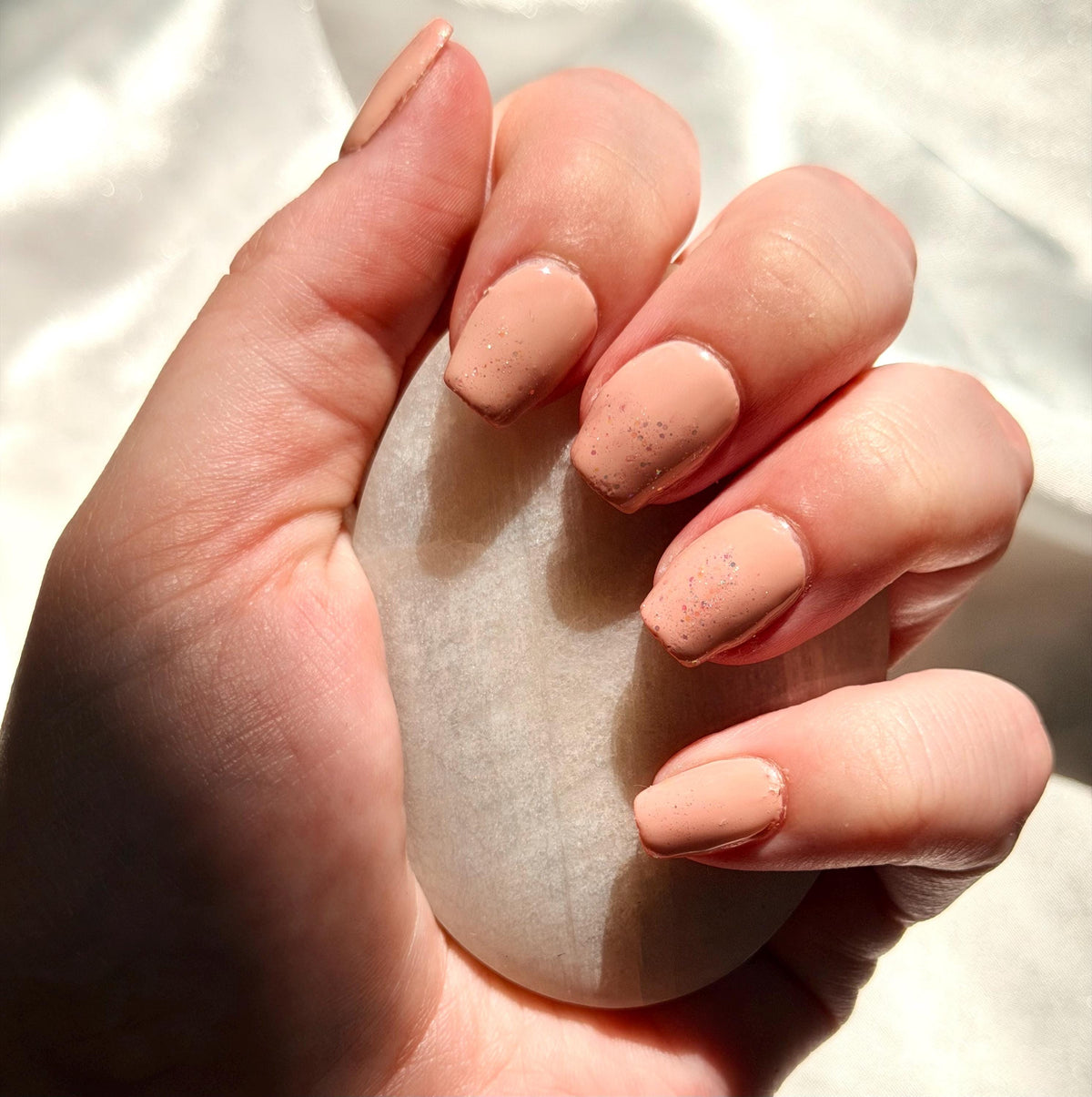 Stunning Moonstone Palm Stone with Blue Flash | Flashy White Moonstone Worry Stone