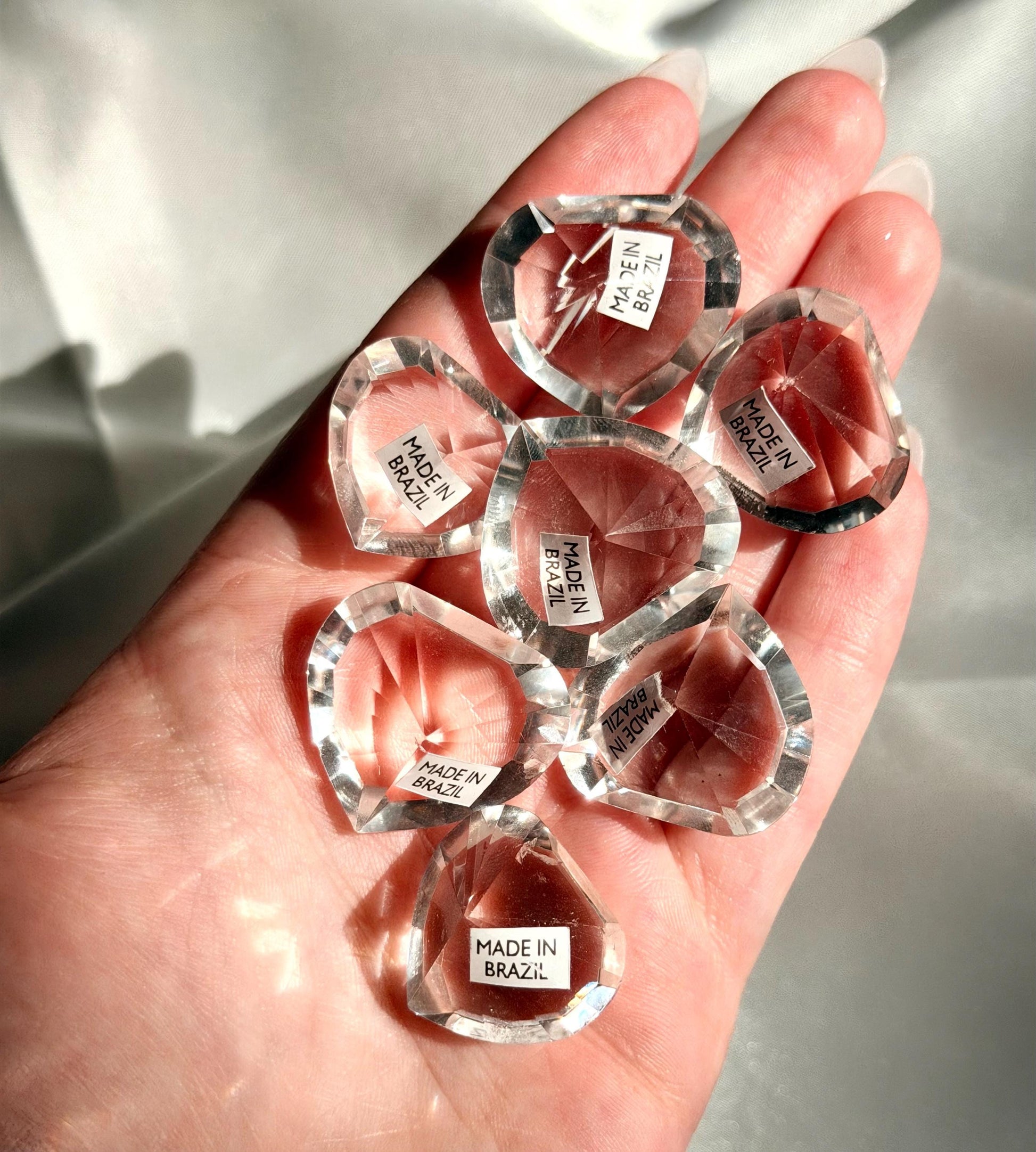 Clear Quartz Heart Crystal | Faceted Quartz Heart Carving | AAA Grade Gemstone Heart