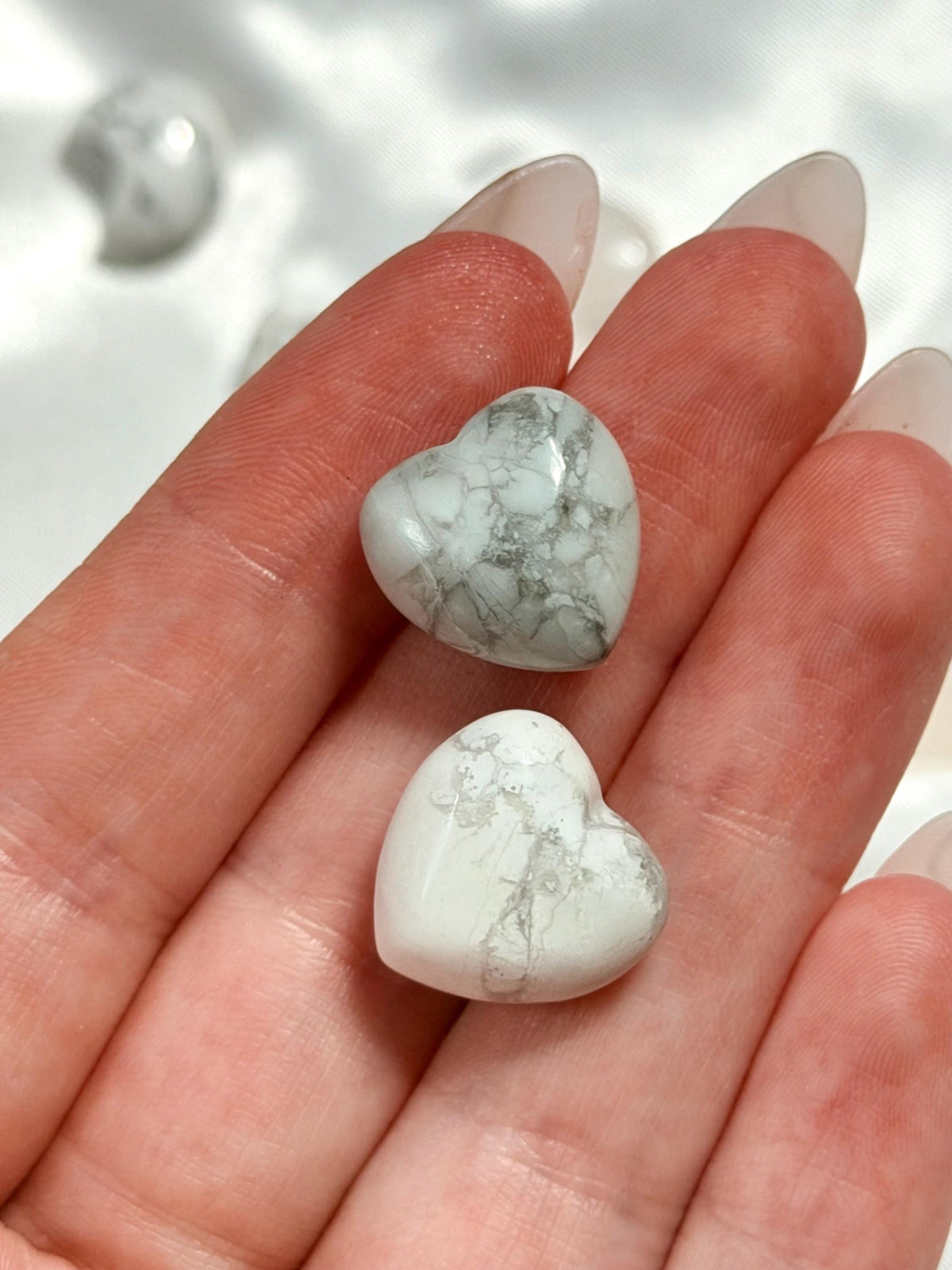 Mini Crystal Carvings | Hearts Moons Stars | Amethyst Rose Quartz Sodalite & Howlite | Pocket Crystal Gift