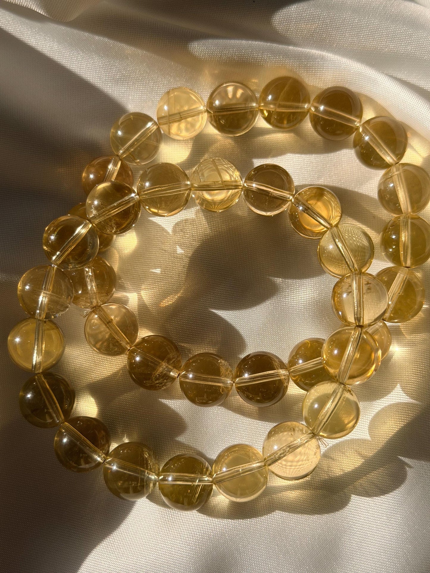 Citrine Beaded Bracelet | Citrine Bracelet | 11mm Citrine High Quality Citrine Bracelet