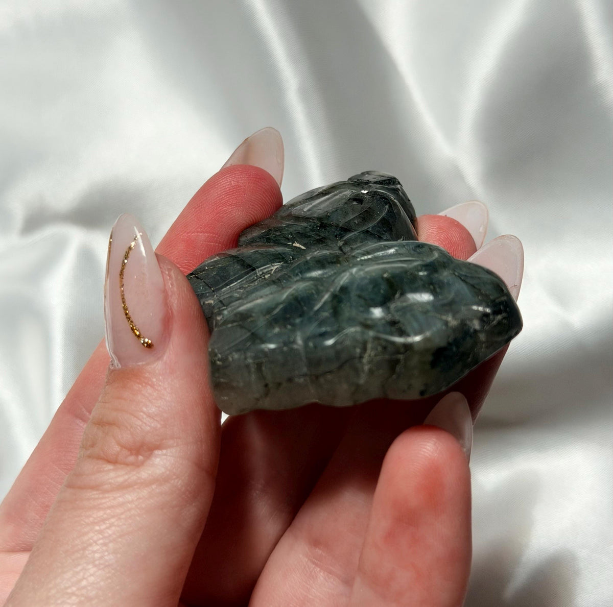 Beautiful Labradorite Butterfly Carving | Yellow Flash Labradorite Butterfly | Crystal Carvings