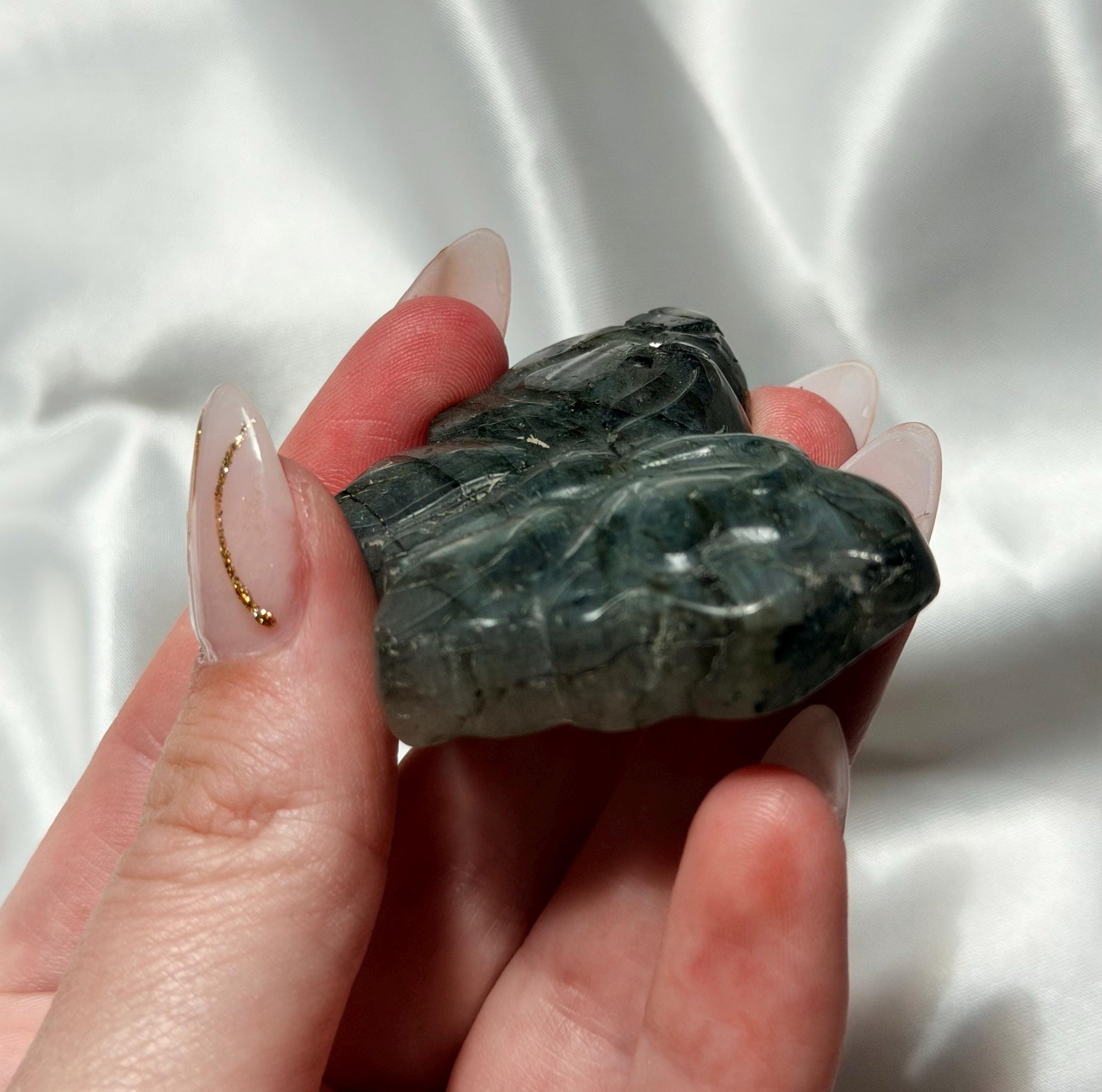 Beautiful Labradorite Butterfly Carving | Yellow Flash Labradorite Butterfly | Crystal Carvings