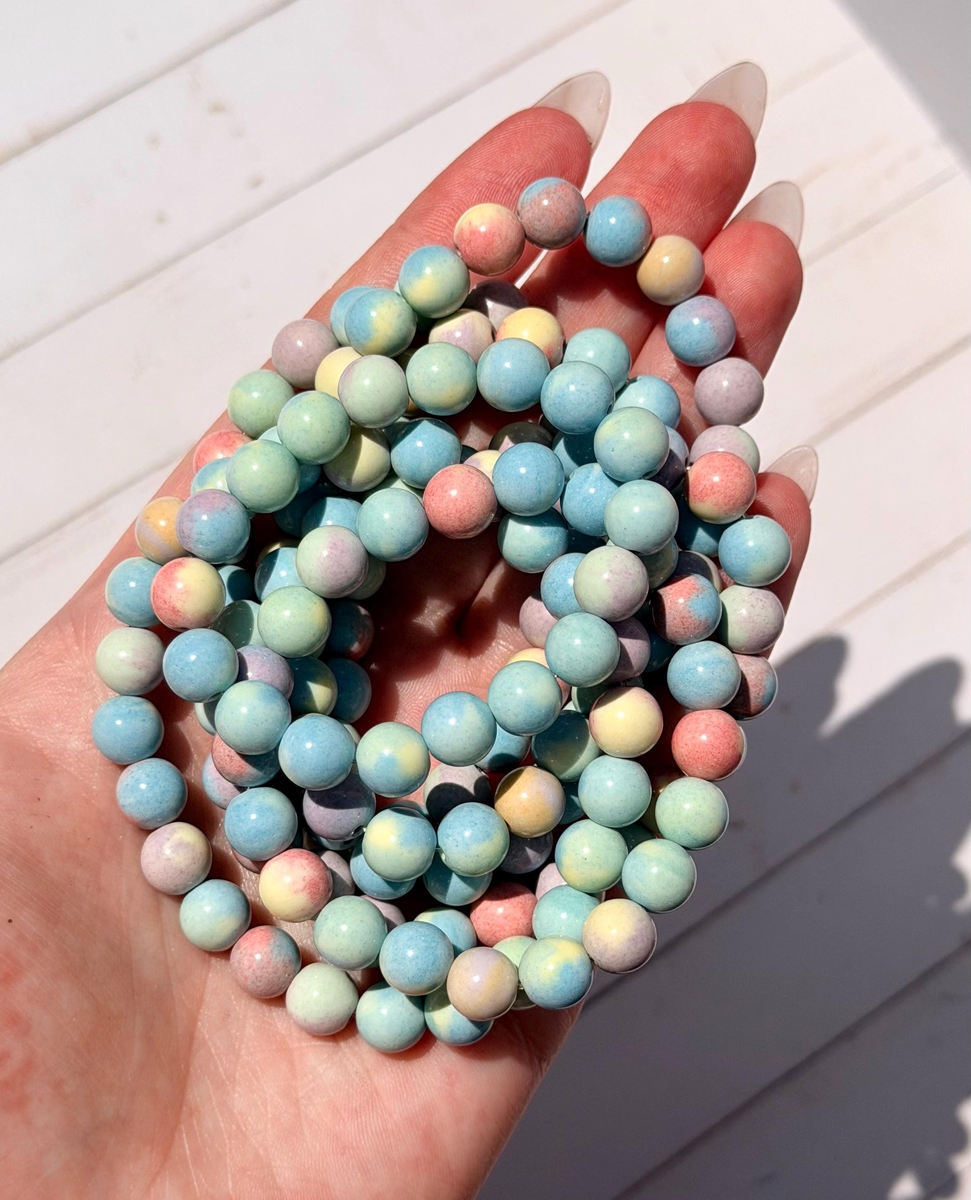Alashan Agate Beaded Bracelet | 8mm Mongolian Agate Alashan Agate Gemstone Bracelet Crystal Healing Jewelry