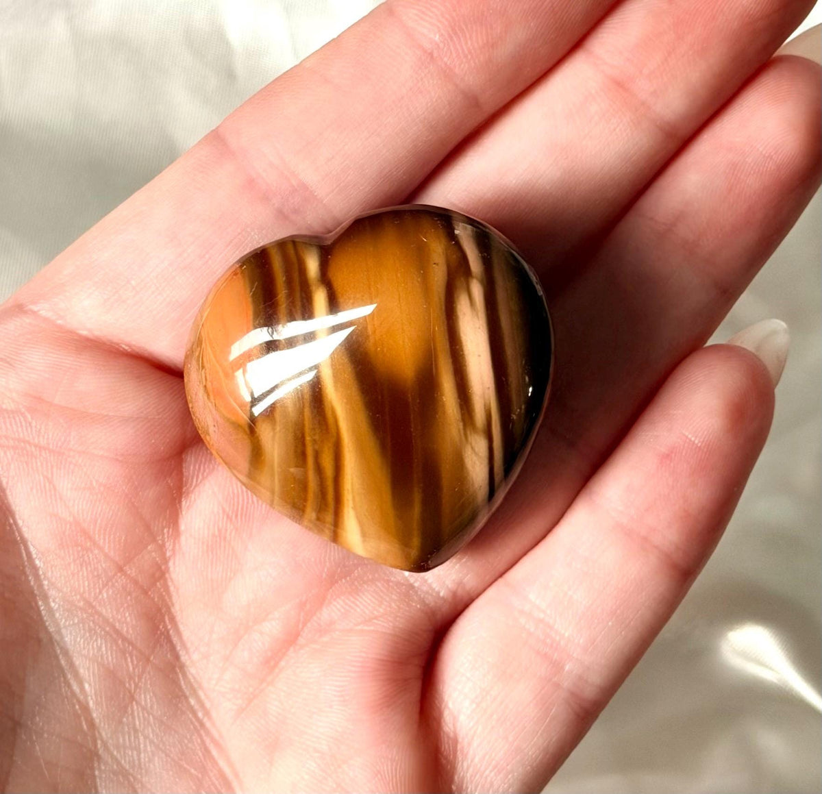 Polychrome Jasper Puffy Heart | Natural Polychrome Jasper Crystal Heart | Ocean Jasper Look | Healing Crystal | Crystal Gift