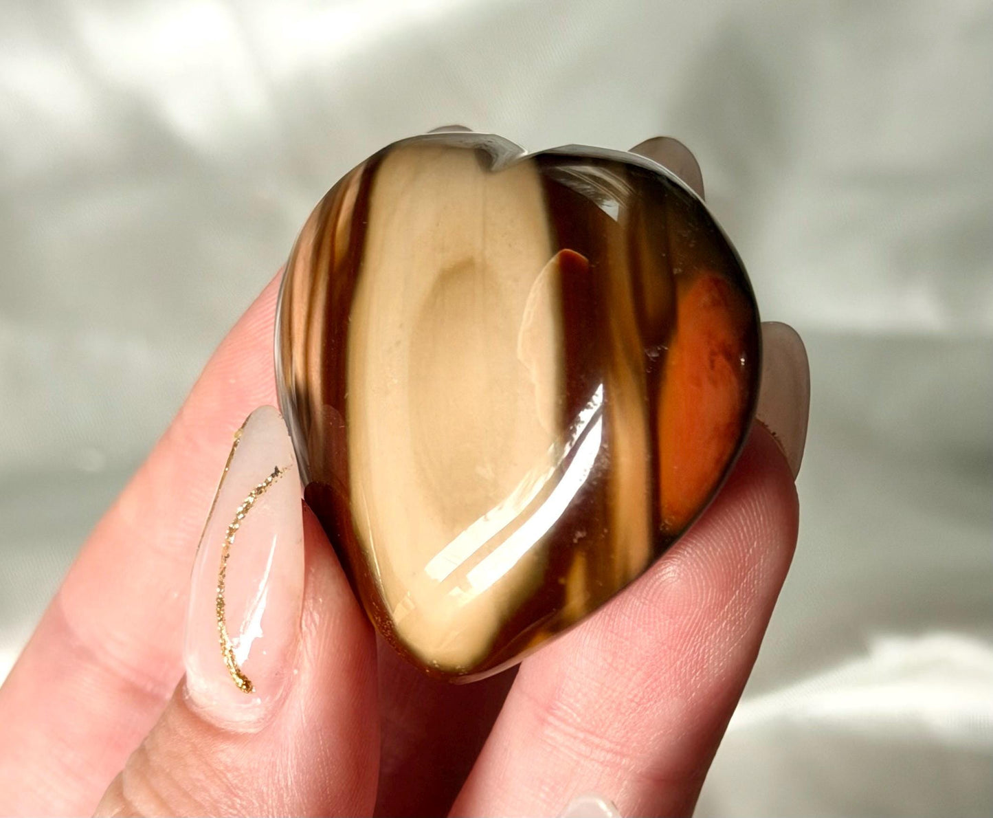 Polychrome Jasper Puffy Heart | Natural Polychrome Jasper Crystal Heart | Ocean Jasper Look | Healing Crystal | Crystal Gift