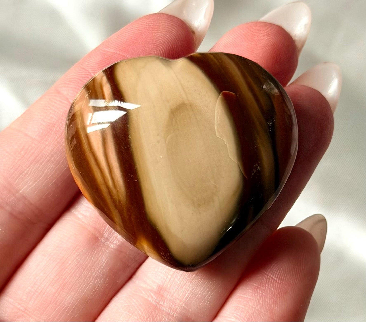 Polychrome Jasper Puffy Heart | Natural Polychrome Jasper Crystal Heart | Ocean Jasper Look | Healing Crystal | Crystal Gift