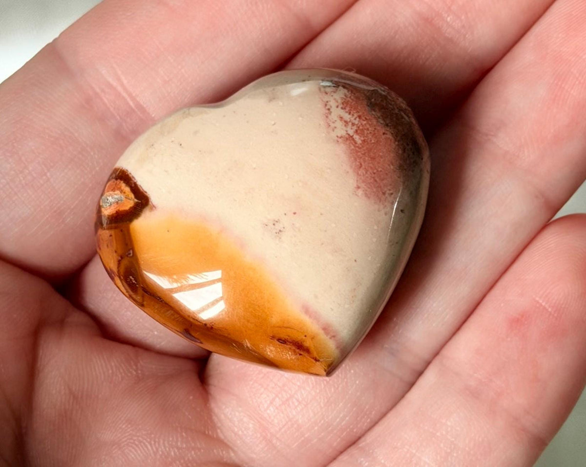 Polychrome Jasper Puffy Heart | Natural Polychrome Jasper Crystal Heart | Ocean Jasper Look | Healing Crystal | Crystal Gift