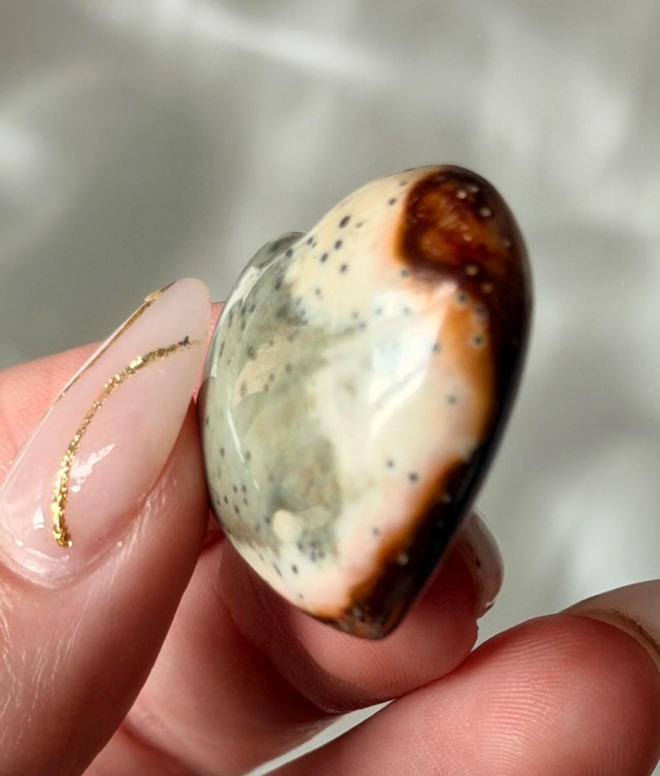 Polychrome Jasper Puffy Heart | Natural Polychrome Jasper Crystal Heart | Ocean Jasper Look | Healing Crystal | Crystal Gift