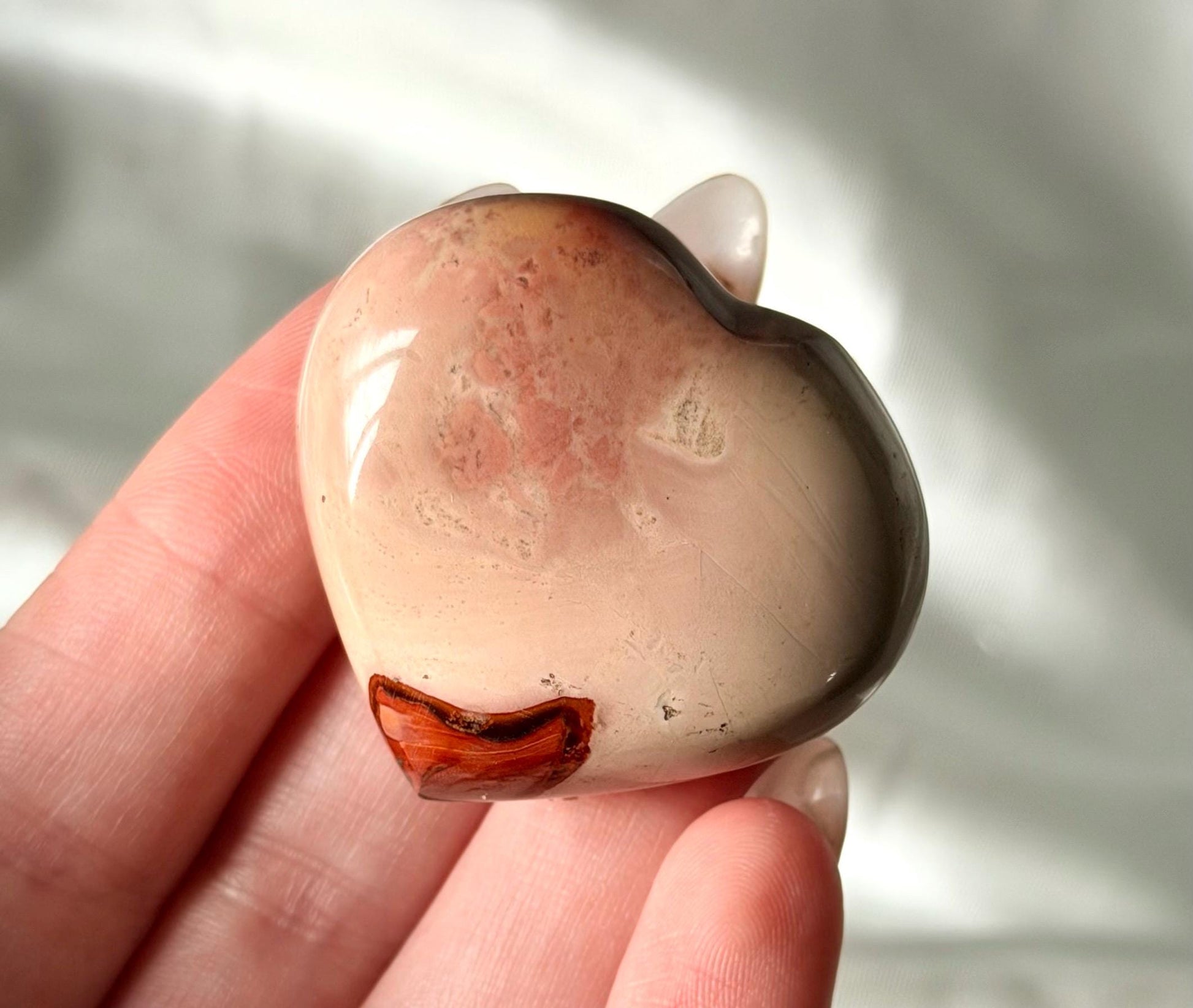 Polychrome Jasper Puffy Heart | Natural Polychrome Jasper Crystal Heart | Ocean Jasper Look | Healing Crystal | Crystal Gift