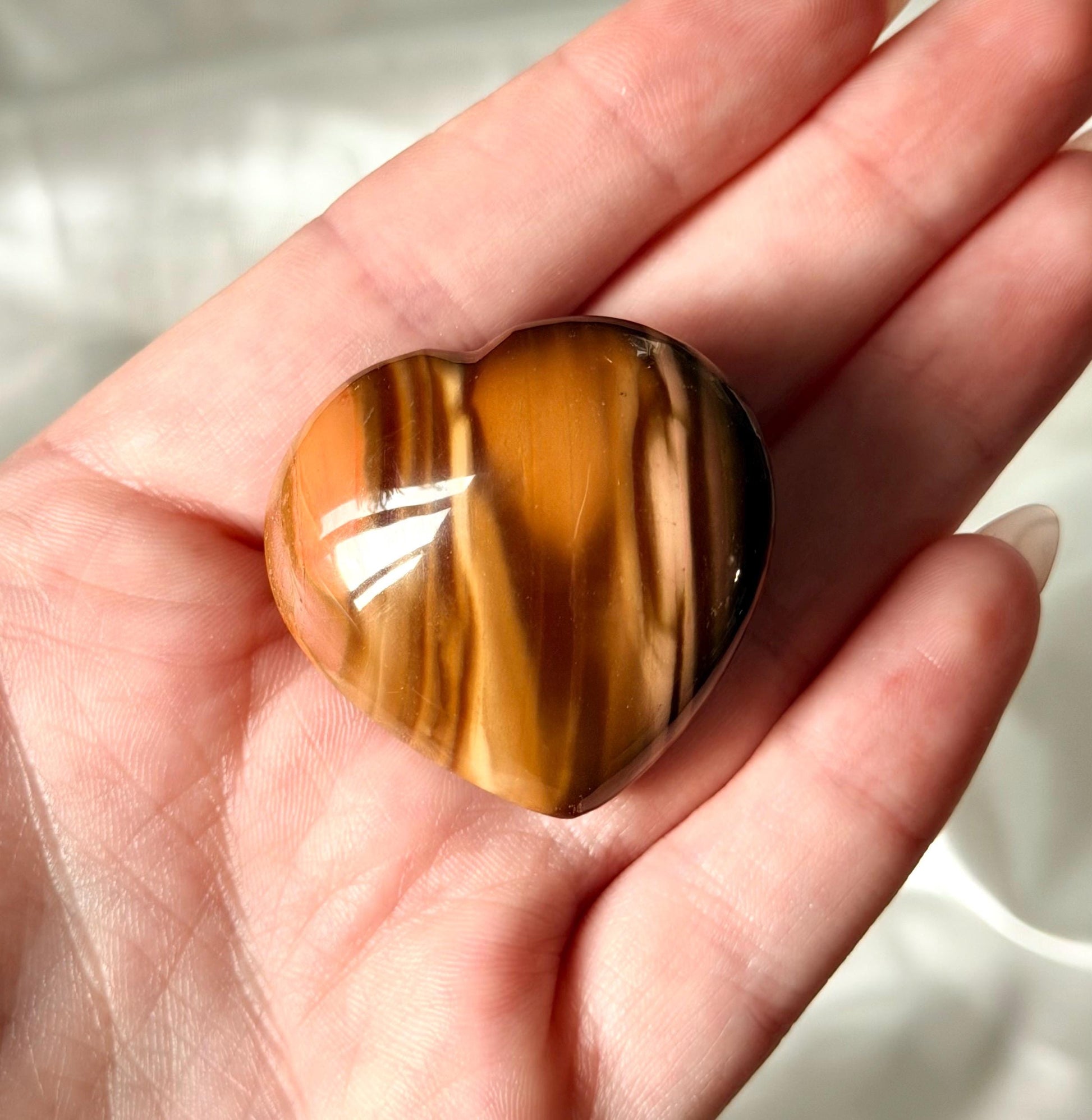 Polychrome Jasper Puffy Heart | Natural Polychrome Jasper Crystal Heart | Ocean Jasper Look | Healing Crystal | Crystal Gift