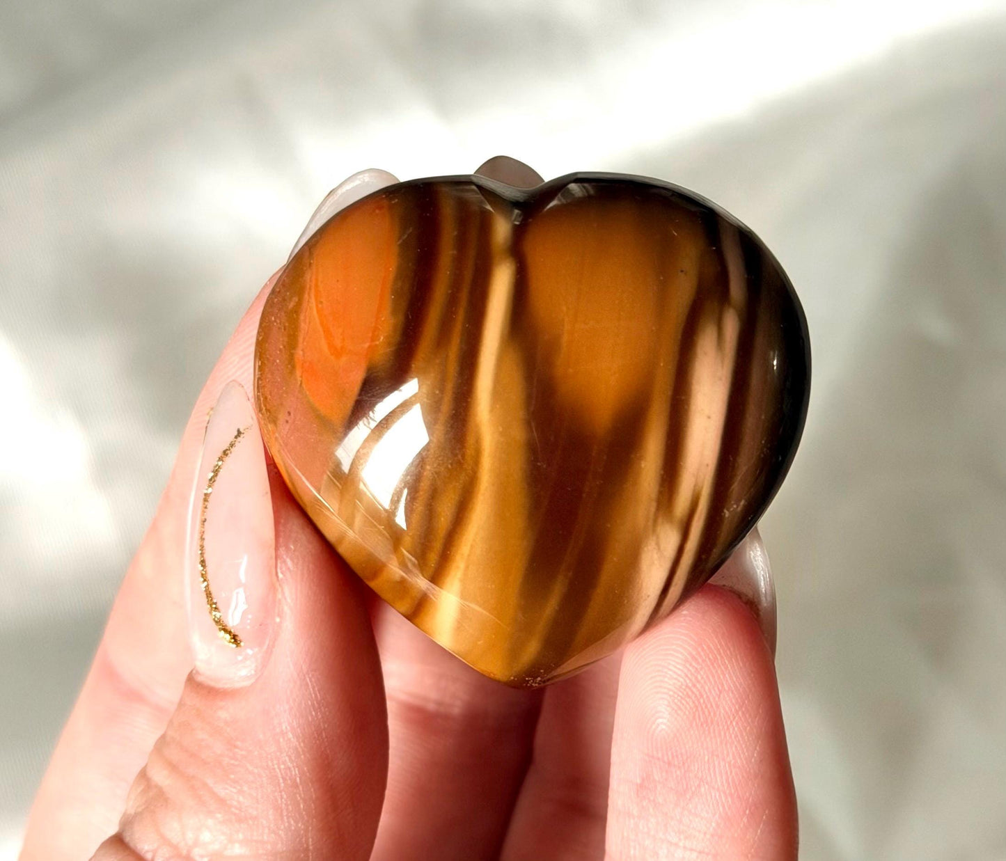Polychrome Jasper Puffy Heart | Natural Polychrome Jasper Crystal Heart | Ocean Jasper Look | Healing Crystal | Crystal Gift