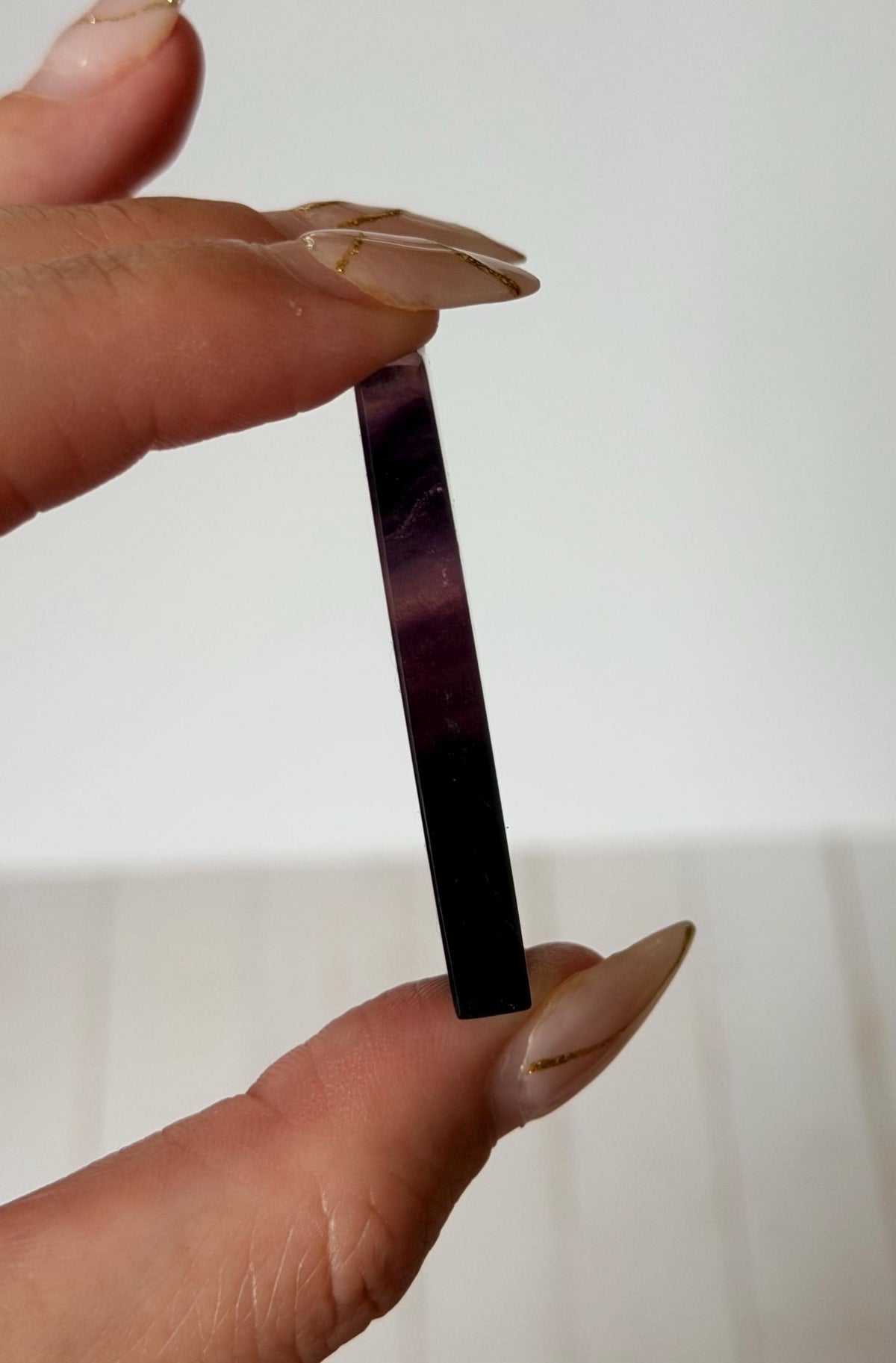 Banded Fluorite Window | Purple Fluorite Slice Fluorite Mini Slab Rectange Fluorite