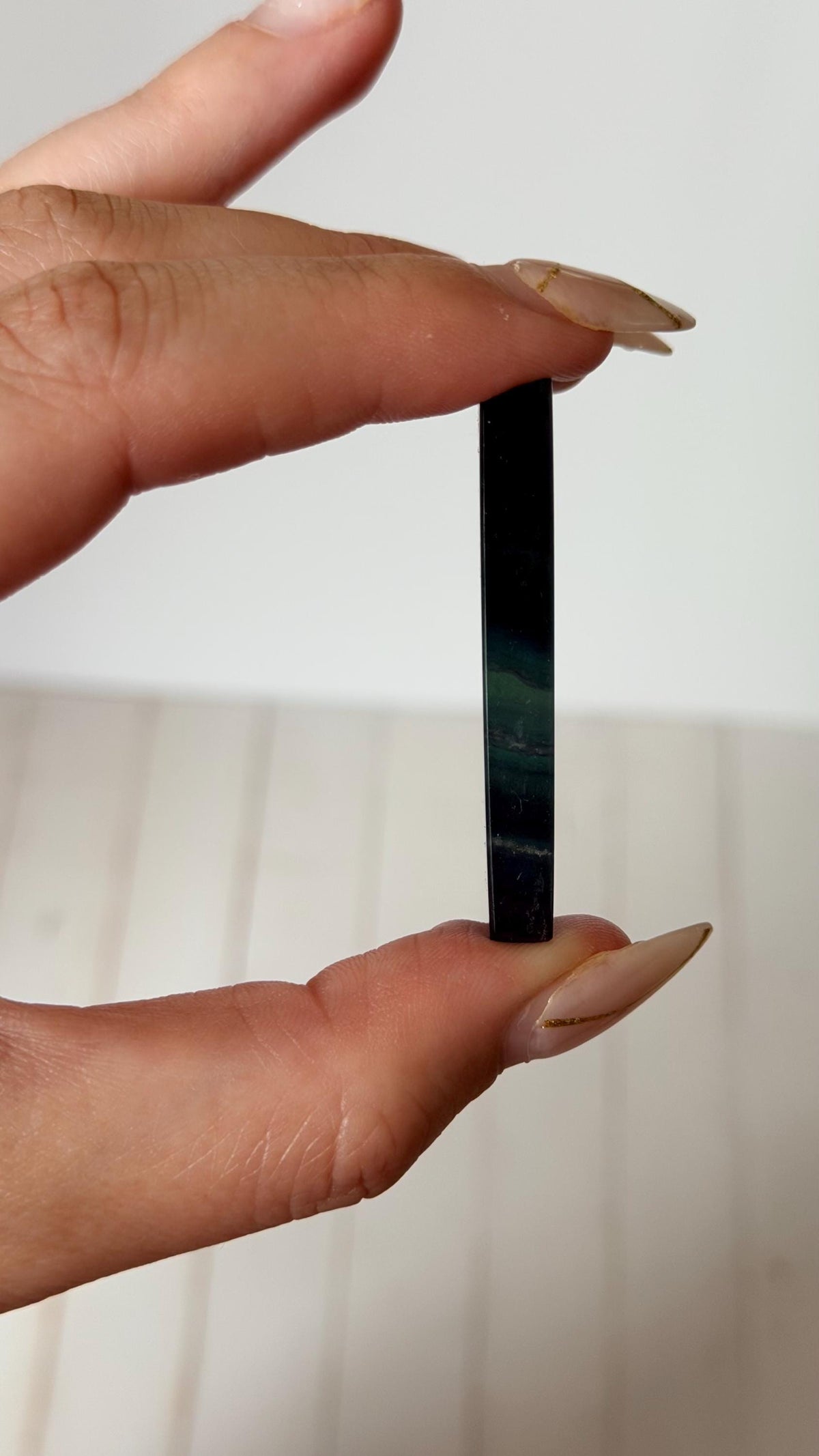 Banded Fluorite Window | Purple & Teal Fluorite Slice Fluorite Mini Slab Rectange Fluorite