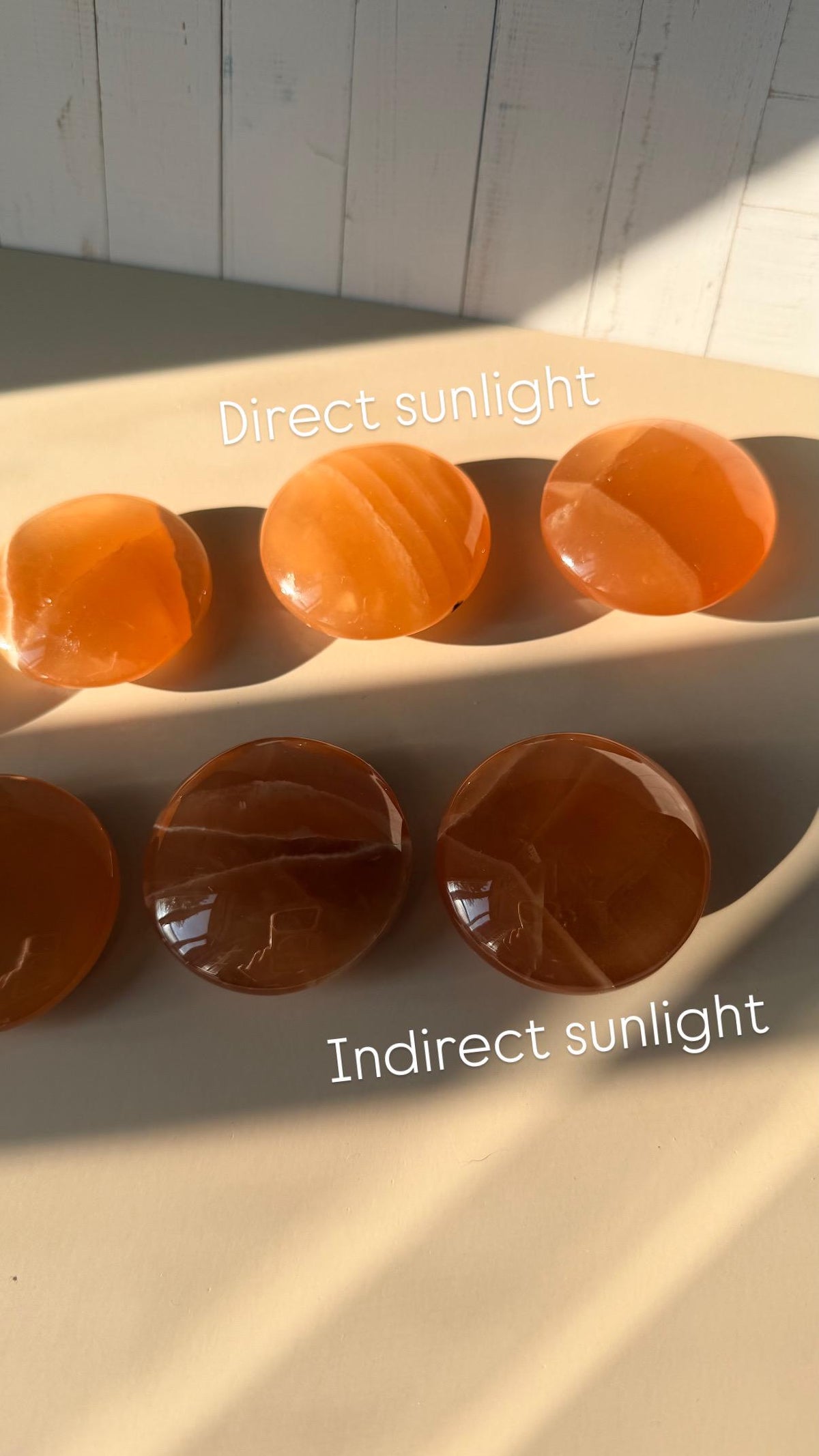 High Quality Honey Calcite Coins from Pakistan | Polished Honey Calcite Palm Stones | Honey Calcite Round Flat