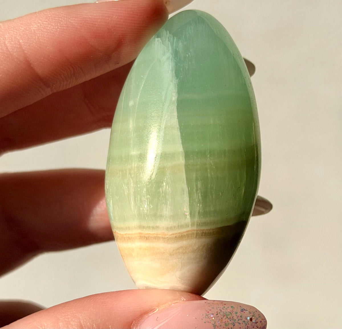 High Quality Pistachio Calcite Lingam | Green Calcite Egg | Pistachio Calcite from Pakistan