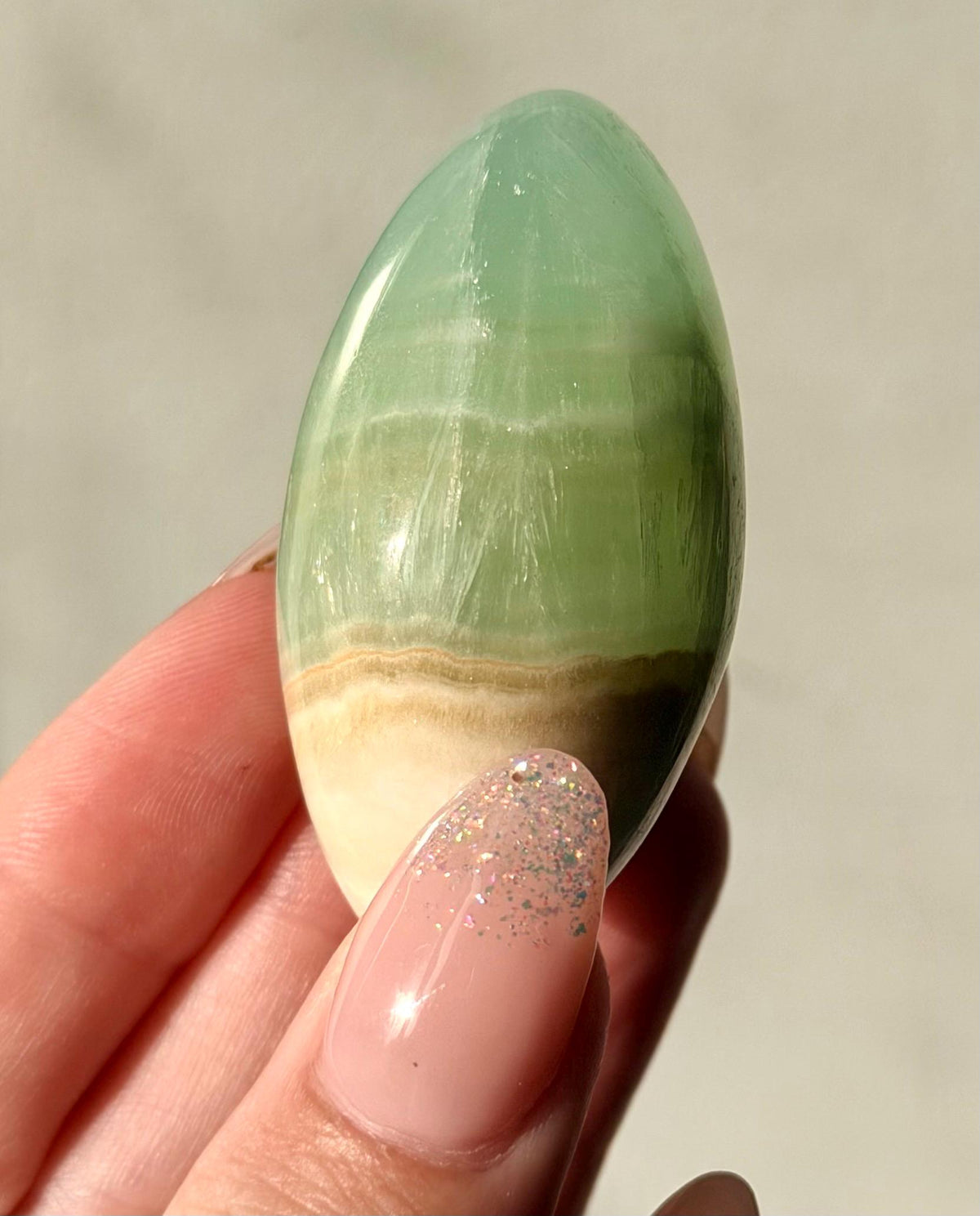 High Quality Pistachio Calcite Lingam | Green Calcite Egg | Pistachio Calcite from Pakistan