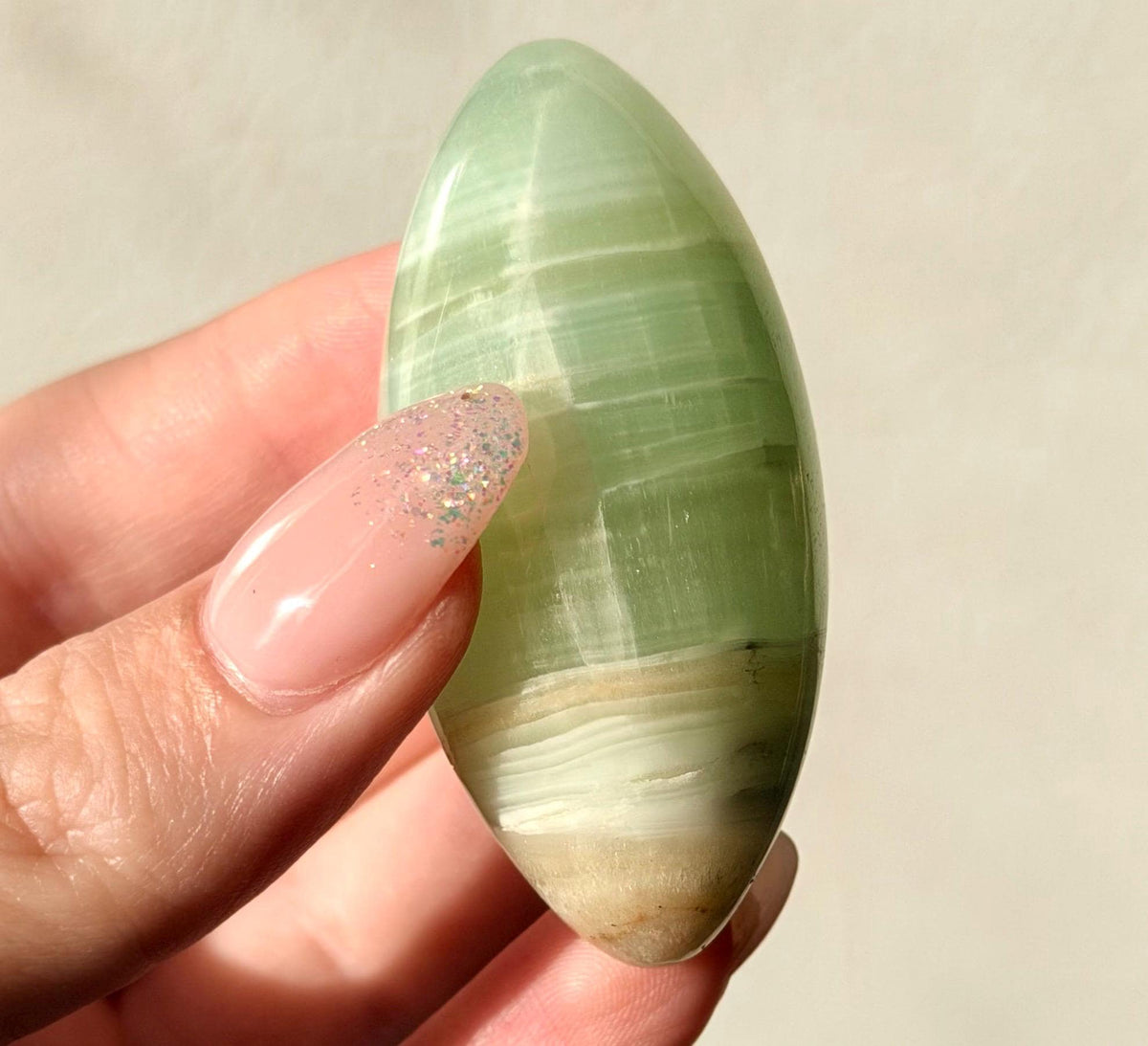 High Quality Pistachio Calcite Lingam | Green Calcite Egg | Pistachio Calcite from Pakistan