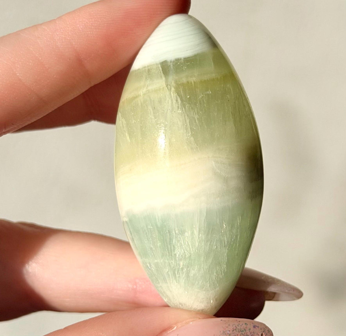 High Quality Pistachio Calcite Lingam | Green Calcite Egg | Pistachio Calcite from Pakistan