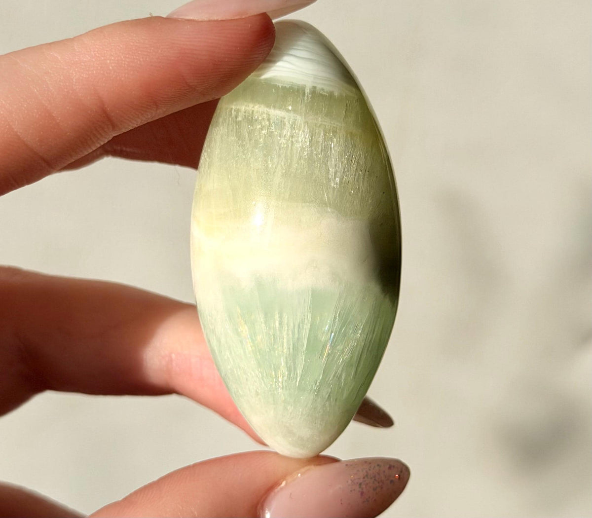 High Quality Pistachio Calcite Lingam | Green Calcite Egg | Pistachio Calcite from Pakistan
