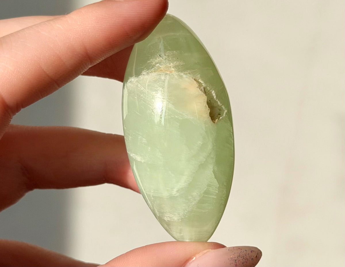 High Quality Pistachio Calcite Lingam | Green Calcite Egg | Pistachio Calcite from Pakistan