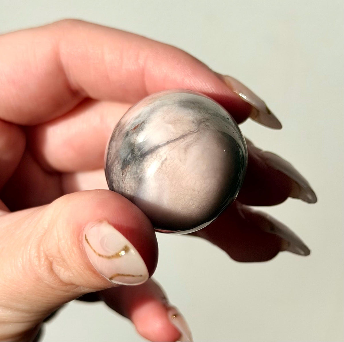 Blue Flower Agate Lingam Stone | Blue Flower Agate Shiva | Polished Crystal | Meditation Stone