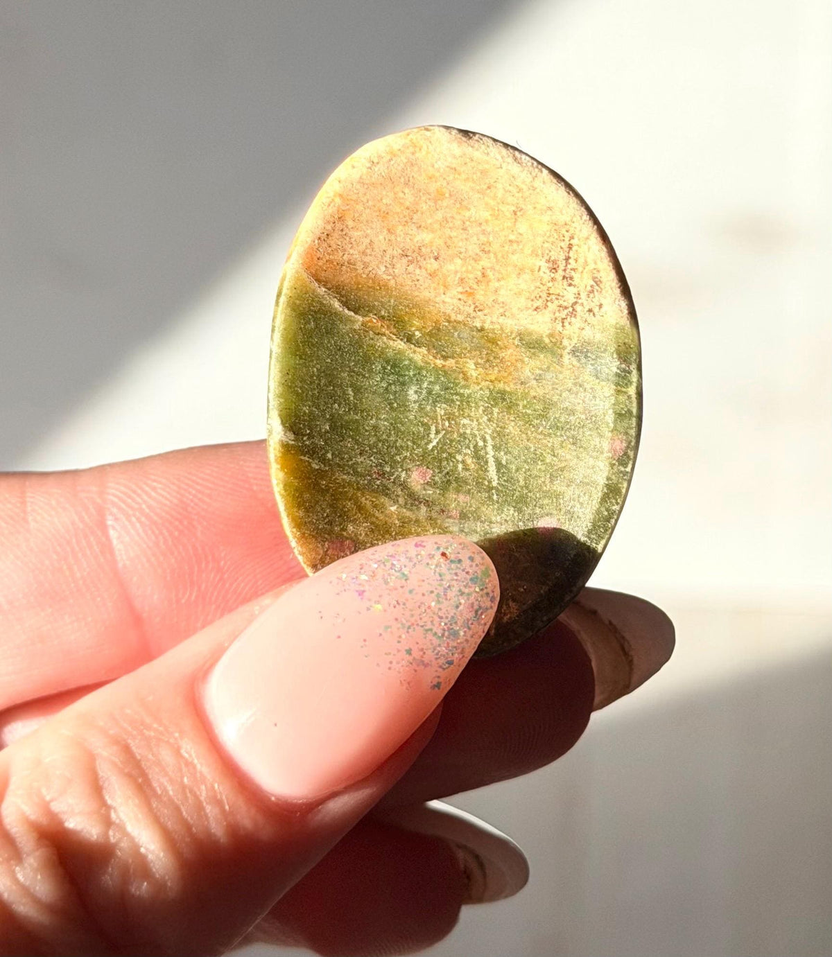 Ruby in Kyanite Worry Stones | Ruby Kyanite Touch Stone | Crystal Thumb Stones