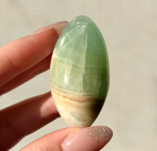 High Quality Pistachio Calcite Lingam | Green Calcite Egg | Pistachio Calcite from Pakistan