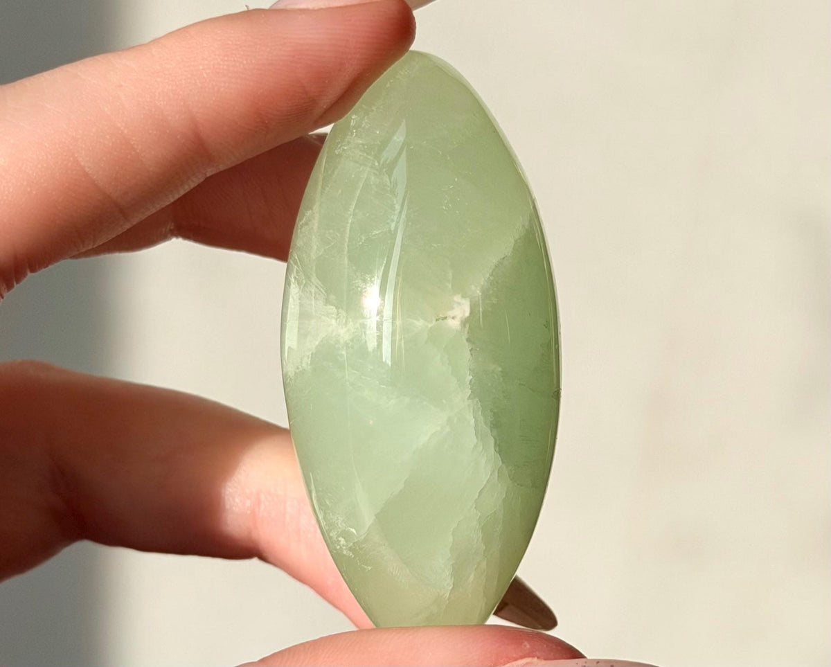 High Quality Pistachio Calcite Lingam | Green Calcite Egg | Pistachio Calcite from Pakistan